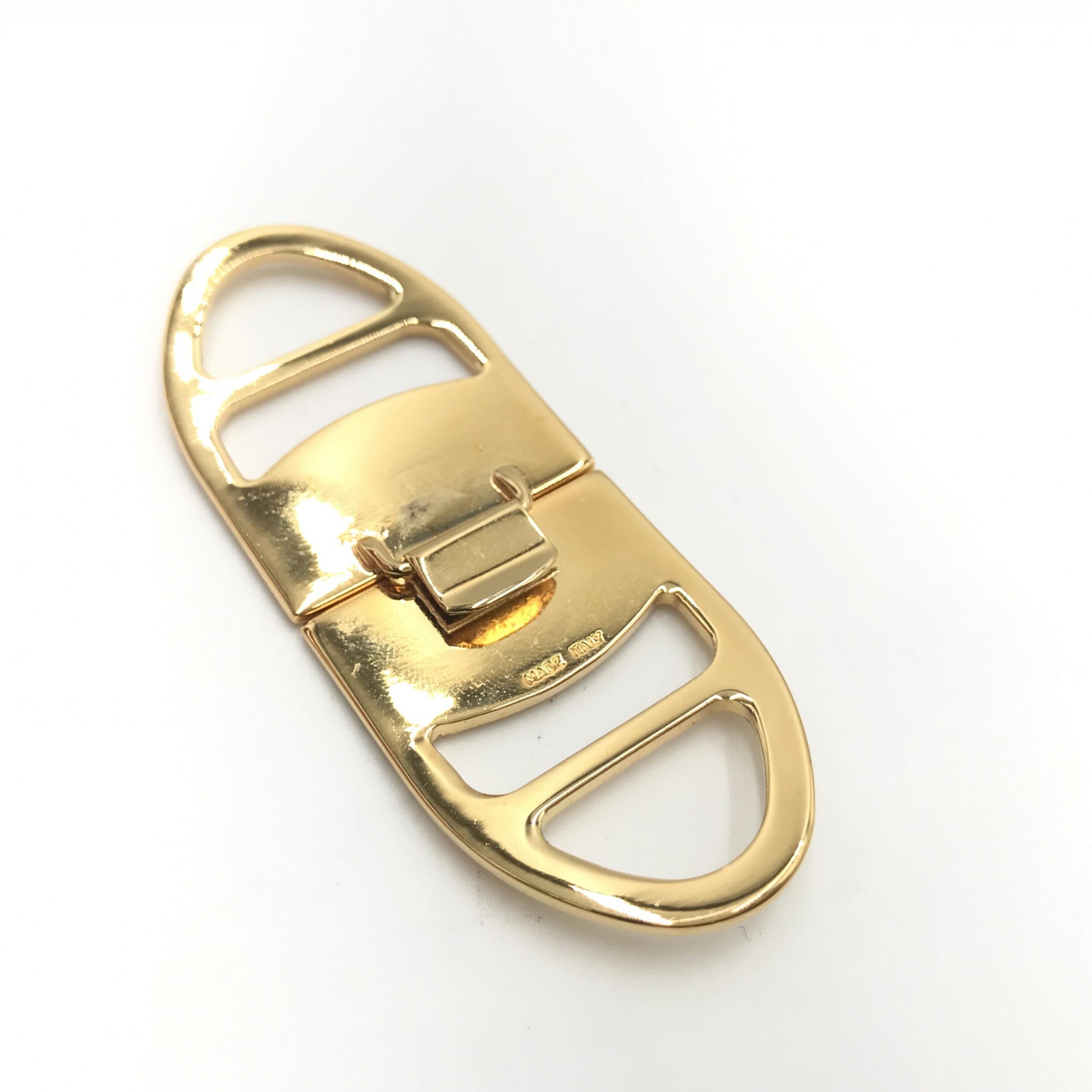 Pre-Owned Salvatore Ferragamo Vara Metal Scarf Ring Gold Women's B (Good — visible signs of wear)
