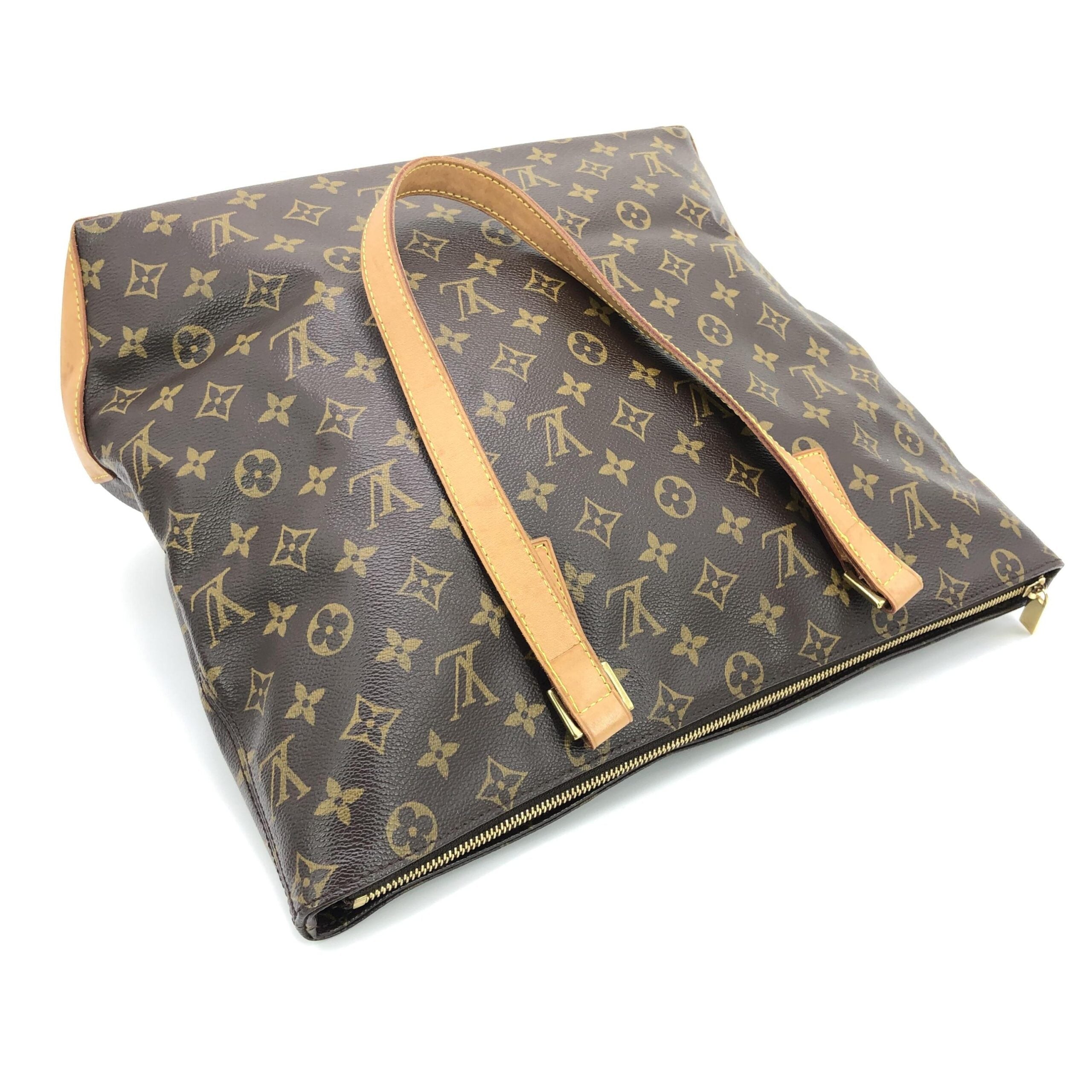 Pre-Owned Louis Vuitton Monogram Cabas Mezzo Tote Handbag Brown Women's AB (Very Good — between Lightly Used and Used)