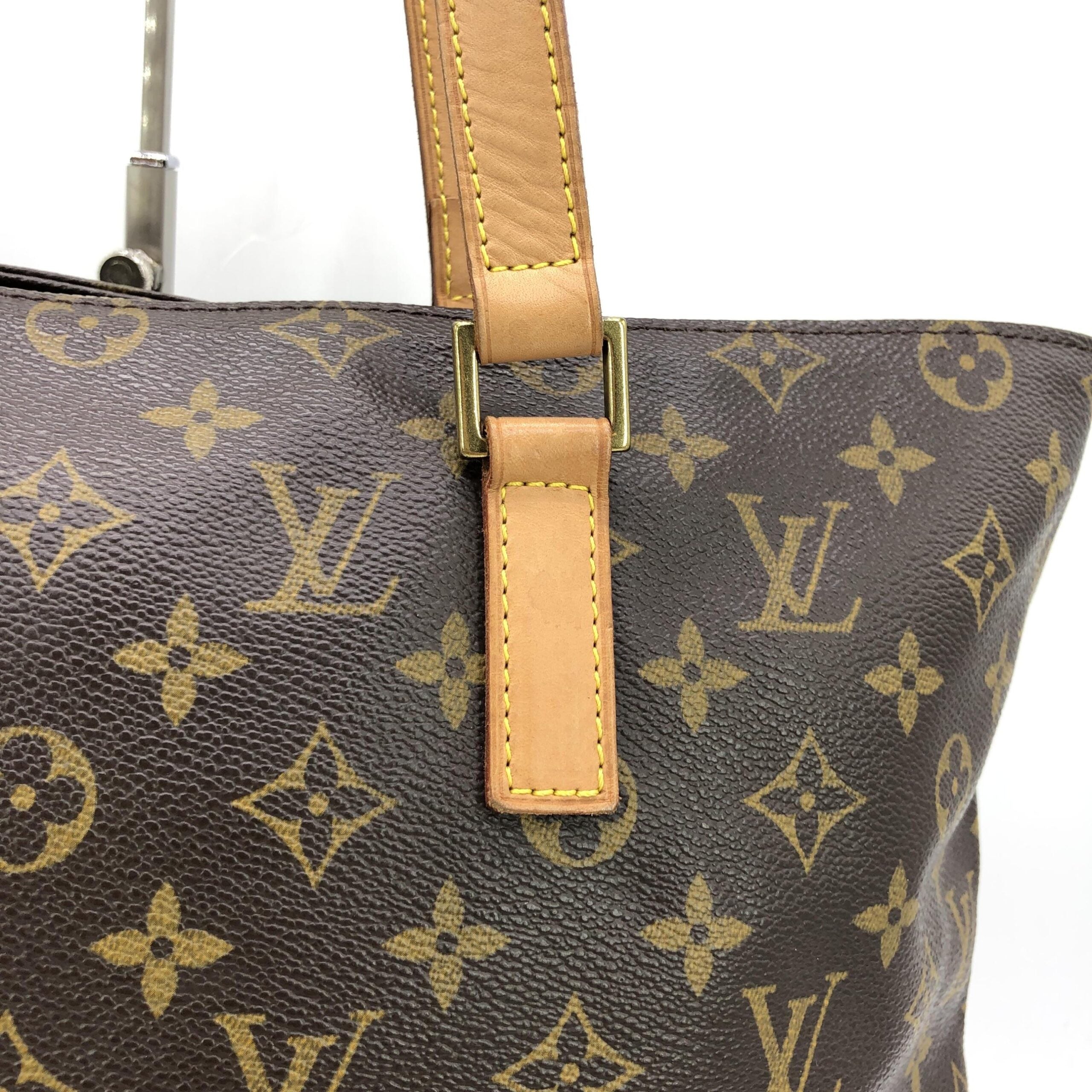 Pre-Owned Louis Vuitton Monogram Cabas Mezzo Tote Handbag Brown Women's AB (Very Good — between Lightly Used and Used)