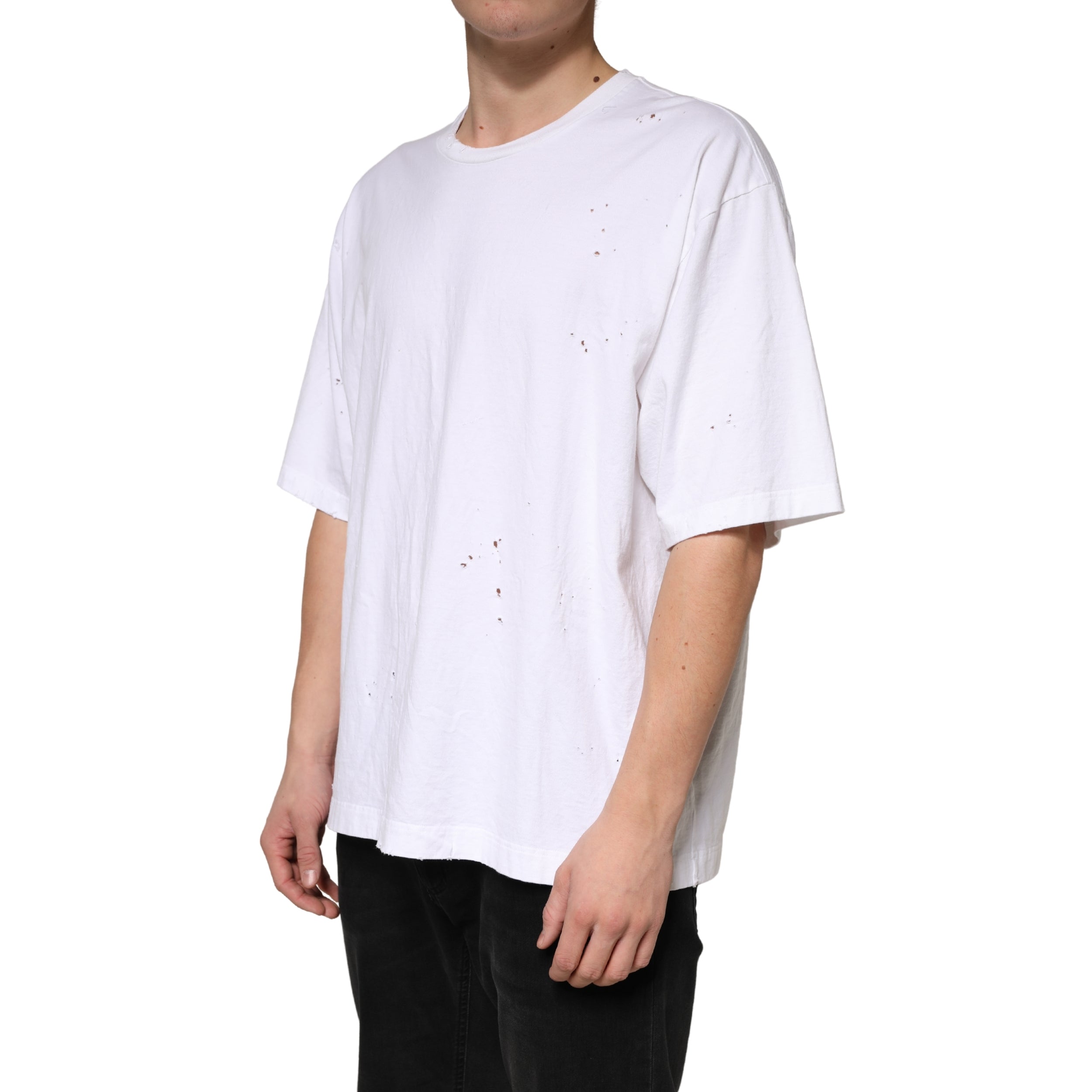 New Dolce & Gabbana White Cotton Crewneck Short Sleeve T-Shirt