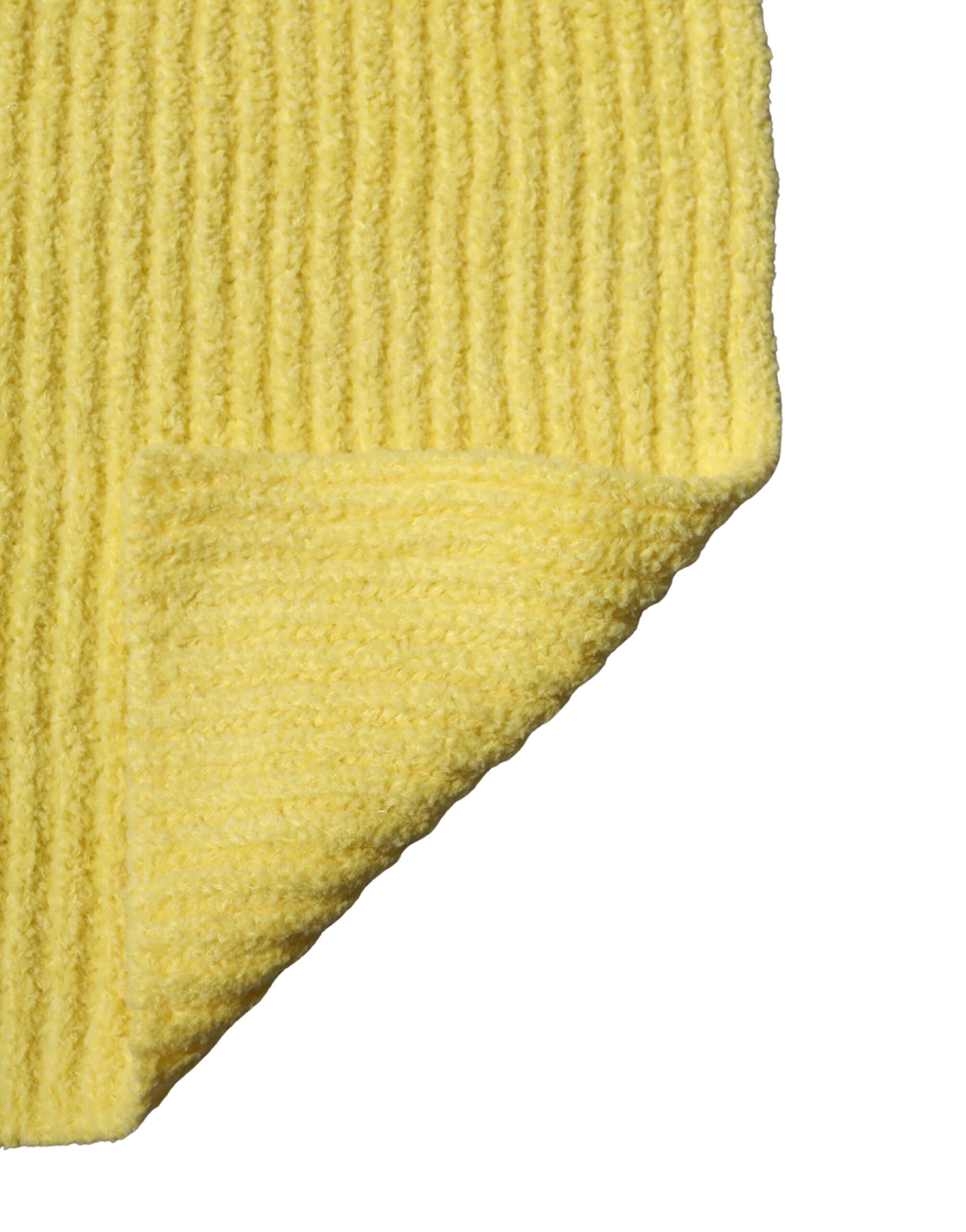 New Dolce & Gabbana Yellow Cotton Knitted Neck Foulard 270cm x 31cm Men Scarf