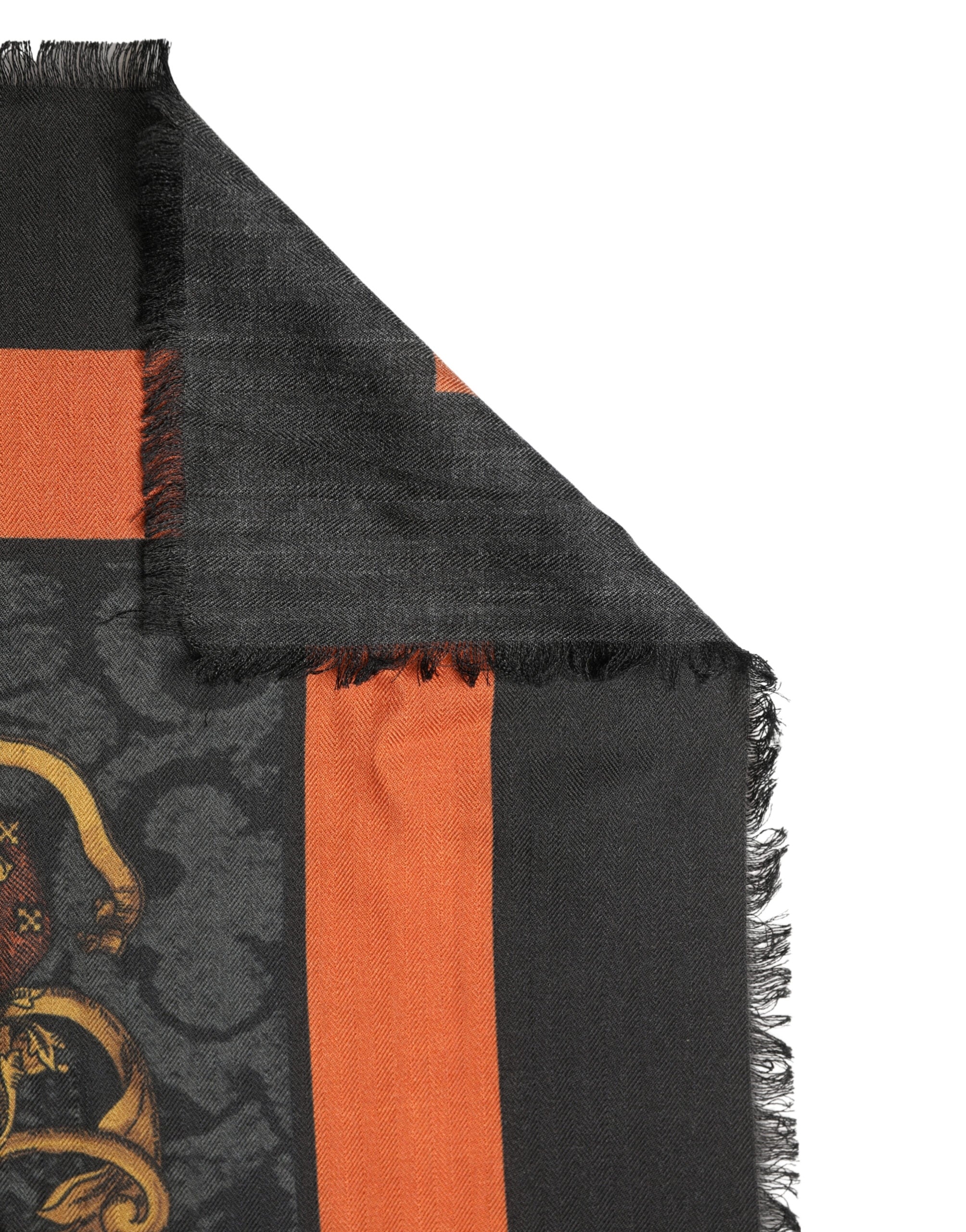 New Dolce & Gabbana Crest Print Cashmere 272cm x 132cm Men Scarf