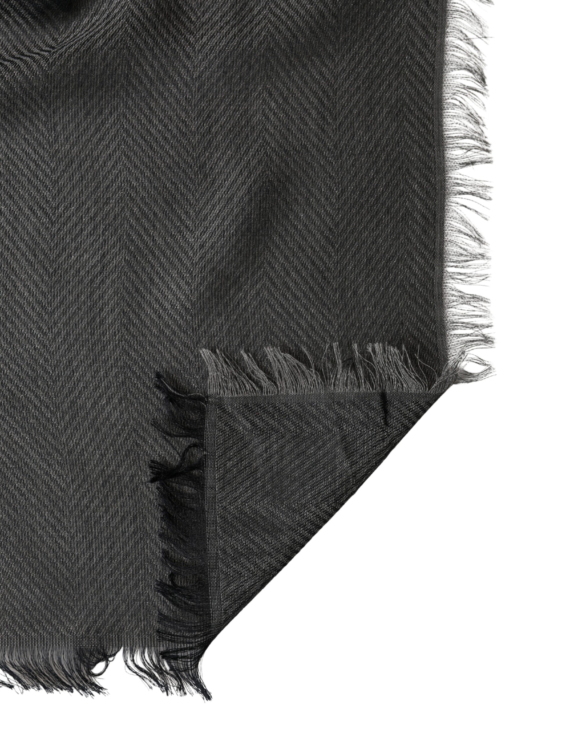 New Dolce & Gabbana Black Modal Warmer Shawl Fringes 140cm x 134cm Men Scarf
