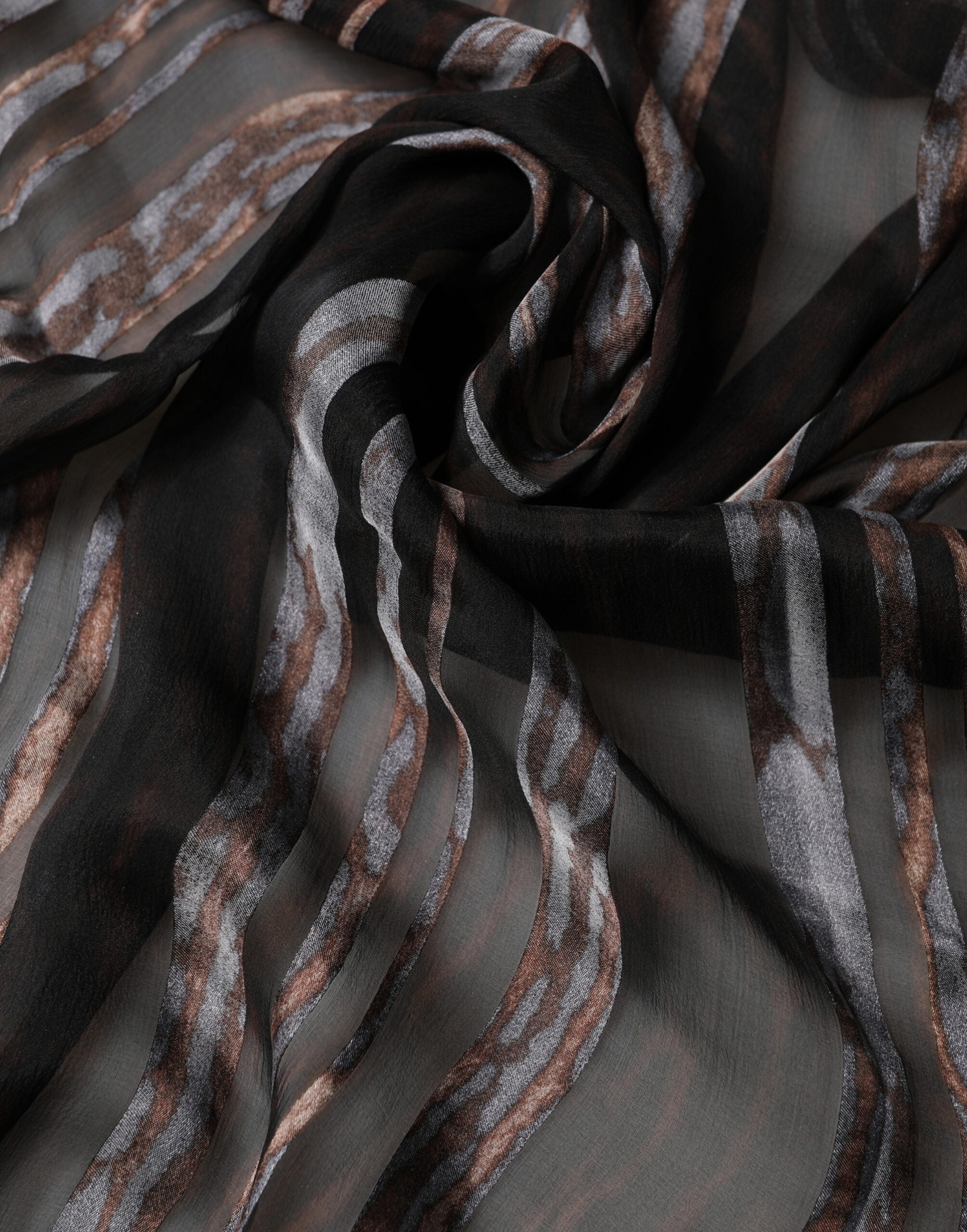 Dolce & Gabbana Black Stripes Silk Wrap Shawl Stole 193cm x 131cm Scarf