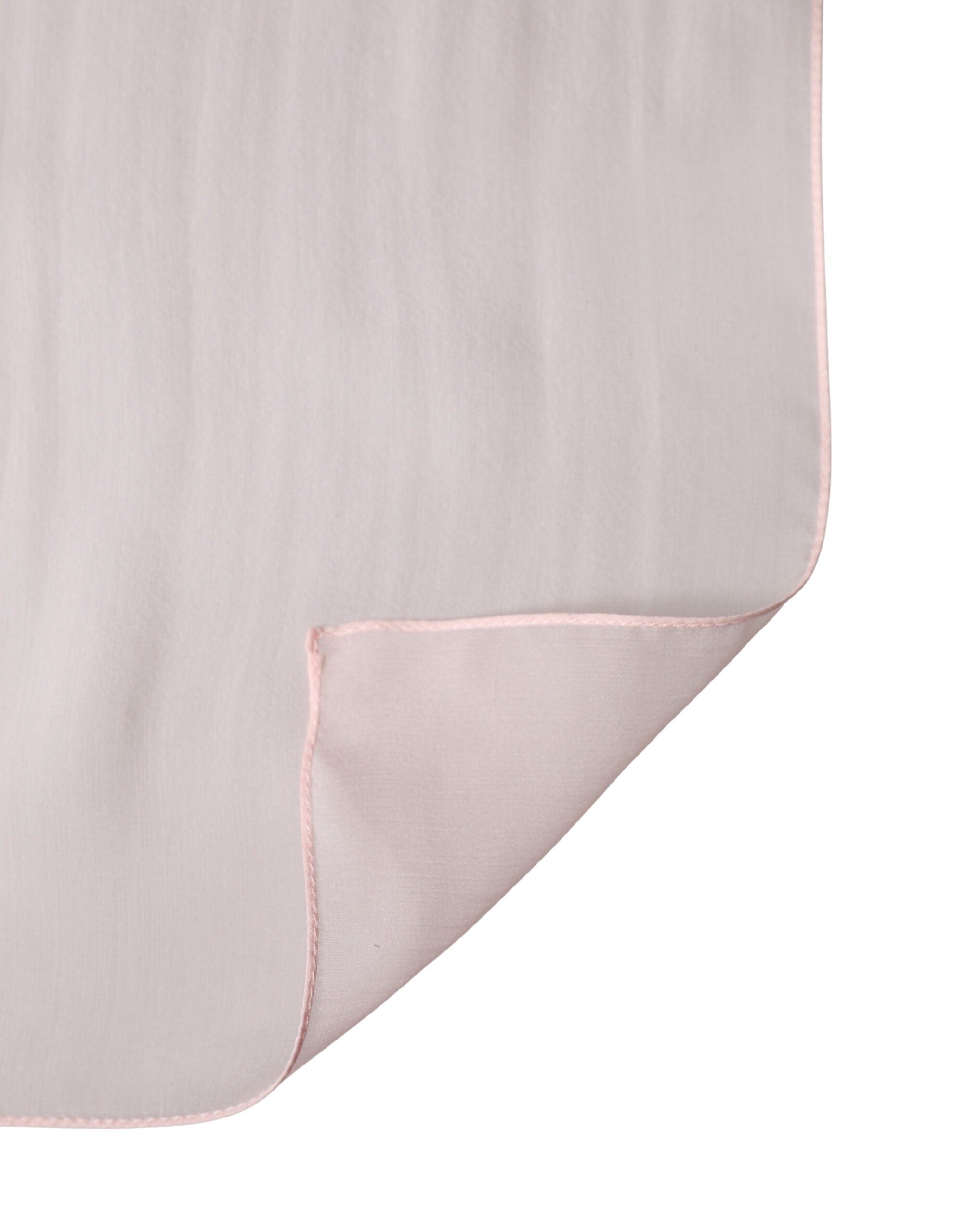 New Dolce & Gabbana Light Pink Silk Neck Wrap Foulard 91.5cm x 88cm Scarf