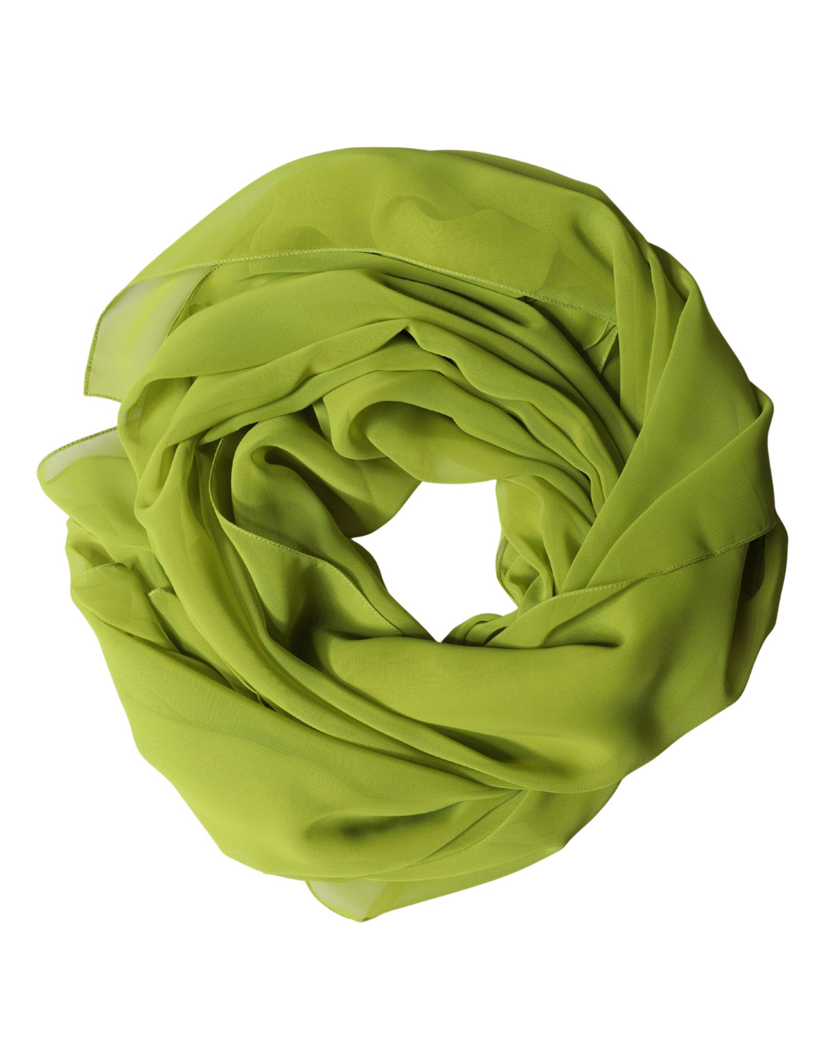 New Dolce & Gabbana Yellow Green Neck Wrap Shawl Foulard 131cm x 99.5cm Scarf
