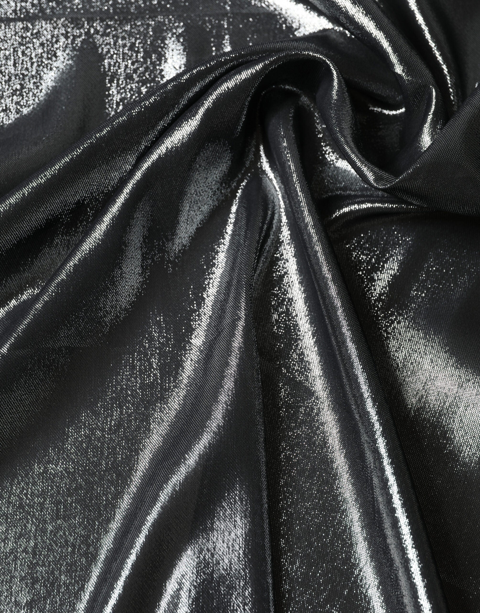 Dolce & Gabbana Black Silk Lurex Foulard Wrap Shawl 119cm x 117.5cm Scarf