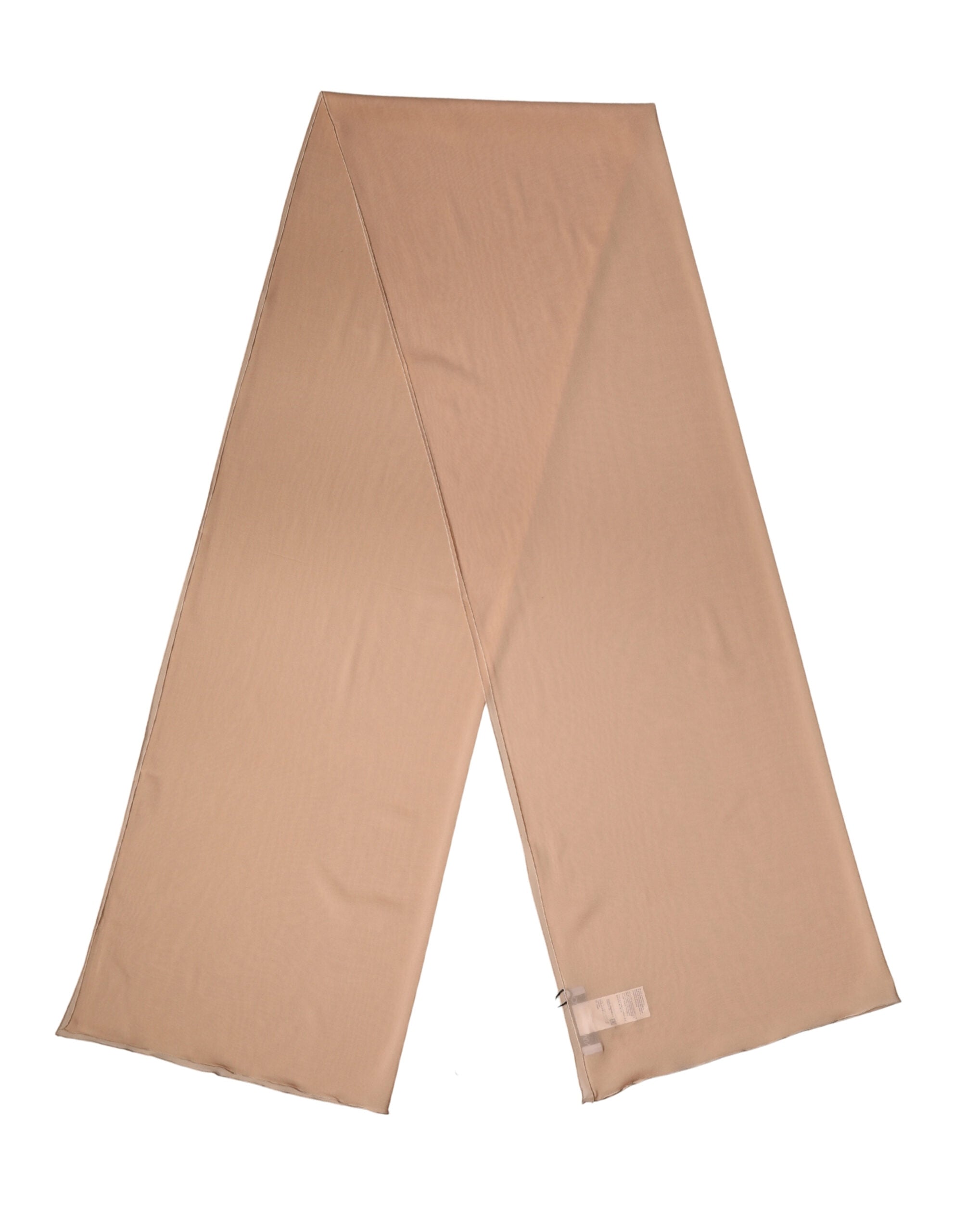 New Dolce & Gabbana Beige Silk Neck Wrap Shawl Women Stole 200cm x 64cm Scarf