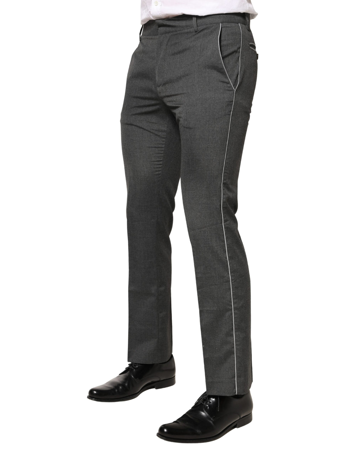 Daniele Alessandrini Gray Formal Dress Trouser Pants