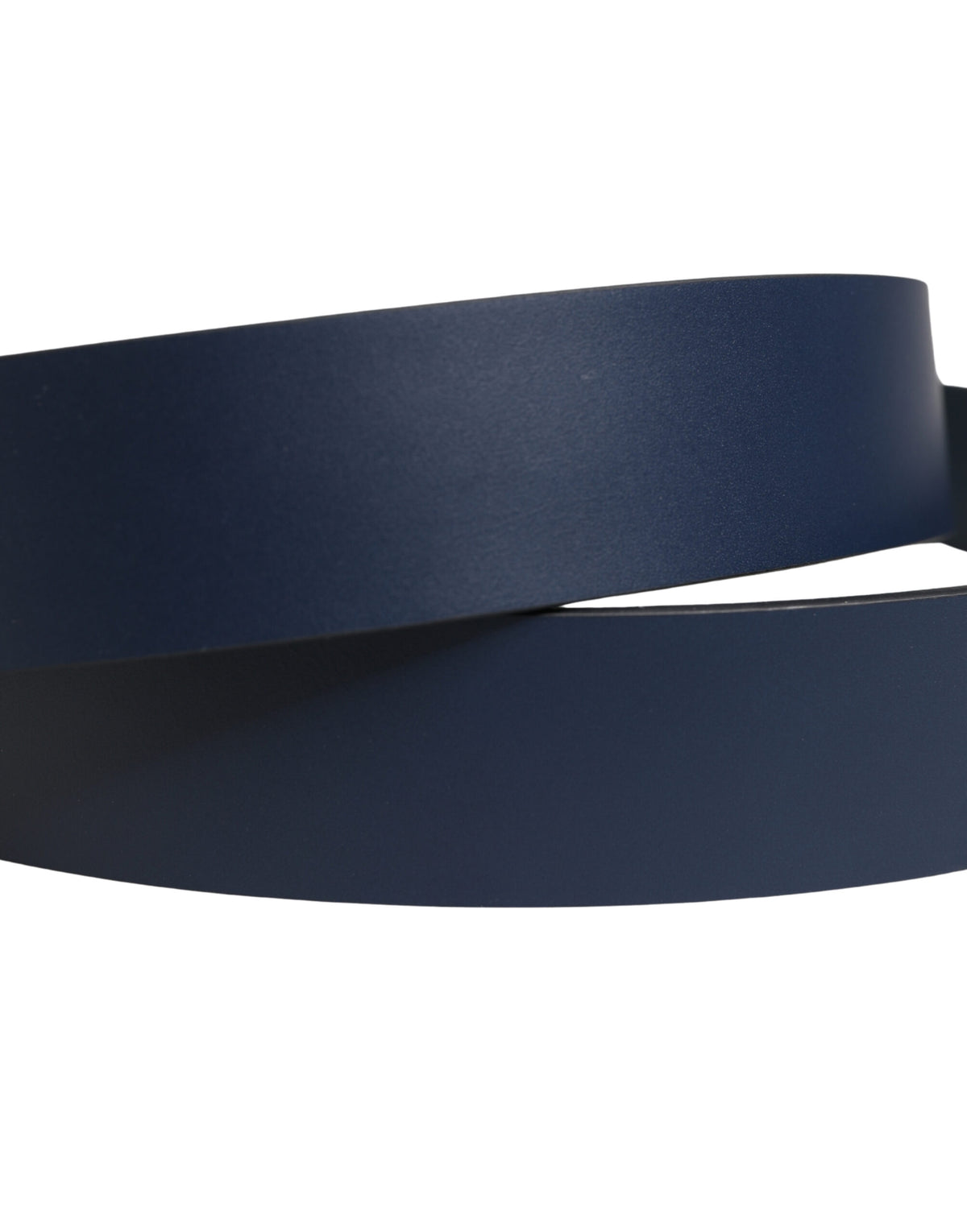 New Dolce & Gabbana Blue Leather Logo Metal Buckle Men Belt
