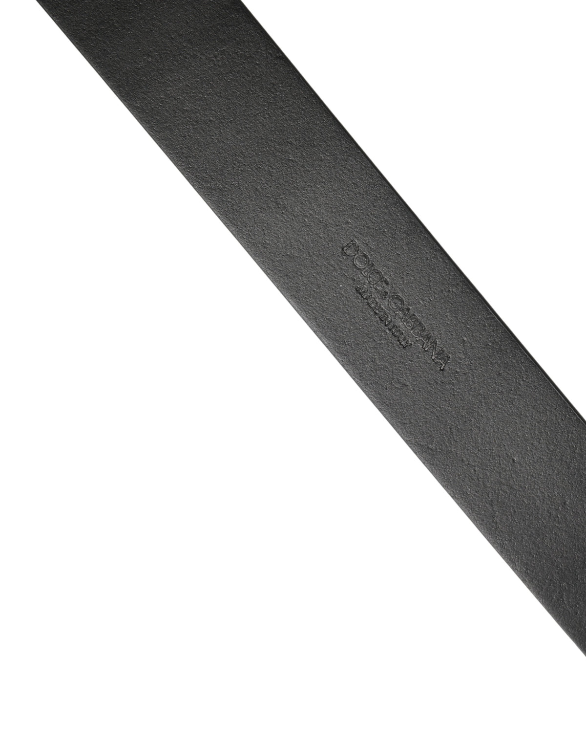 New Dolce & Gabbana Black Silver Metal Buckle Belt