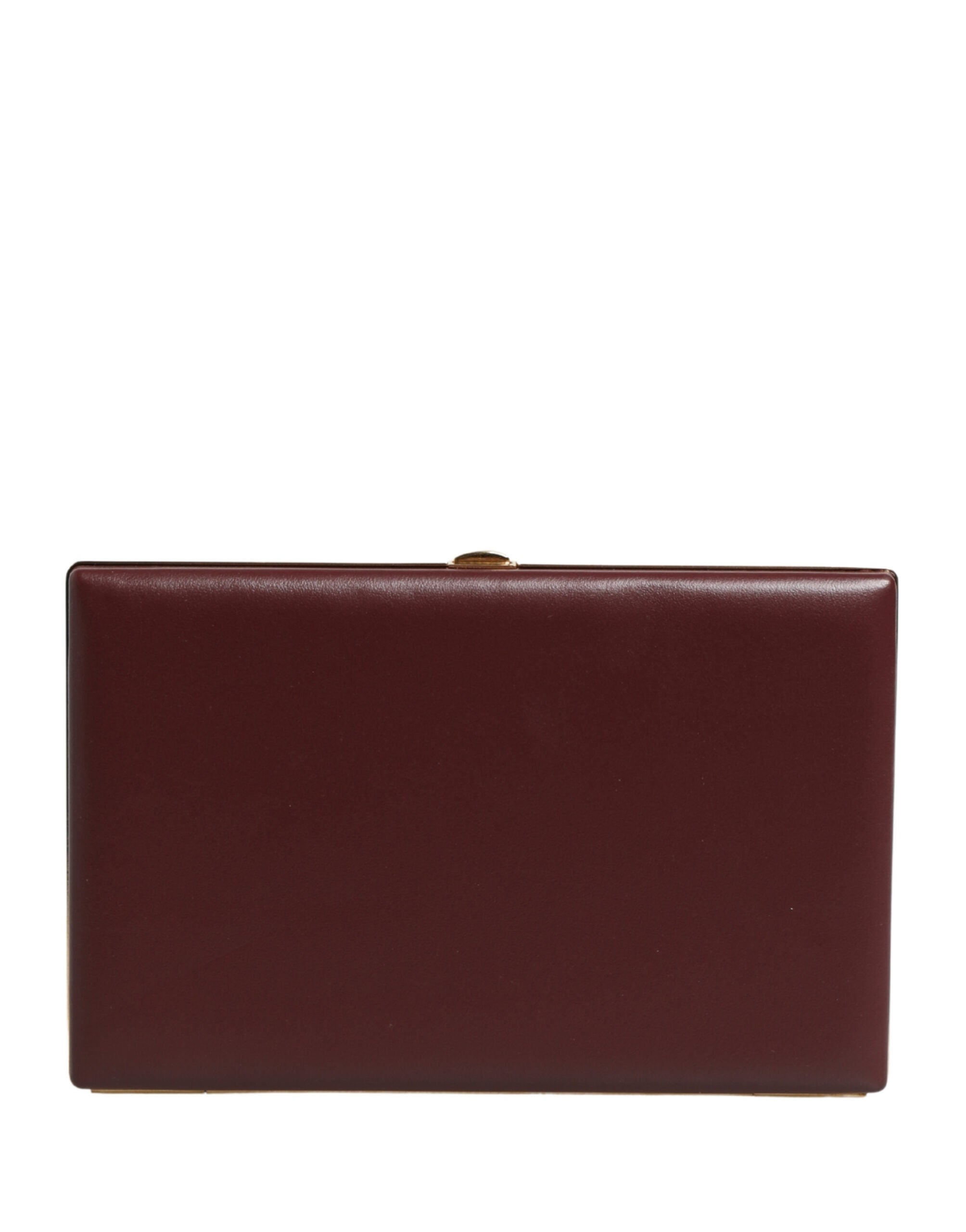Dolce & Gabbana Brown Leather Clutch Evening Women Purse Bag