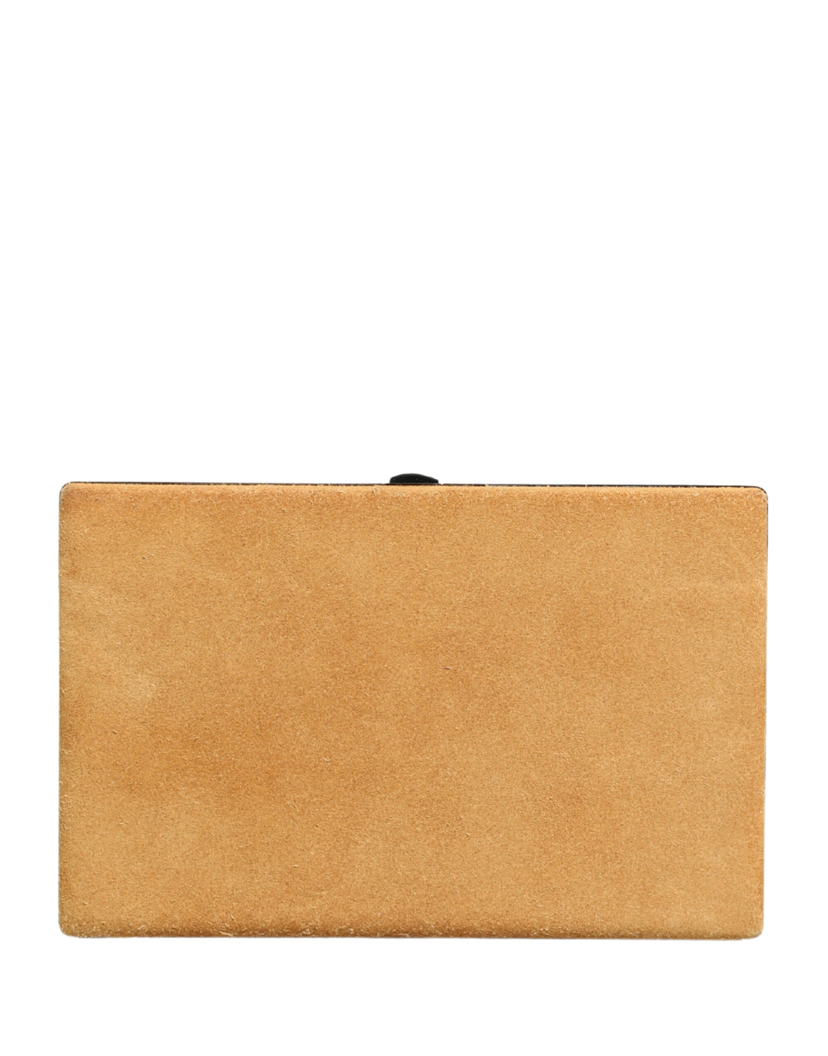 New Dolce & Gabbana Beige Velvet Leather Clutch Evening Women Purse Bag