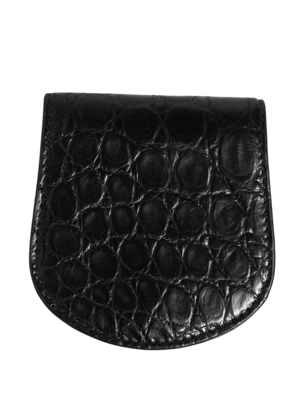 New Dolce & Gabbana Black Exotic Skin Condom Case Holder Pocket Wallet