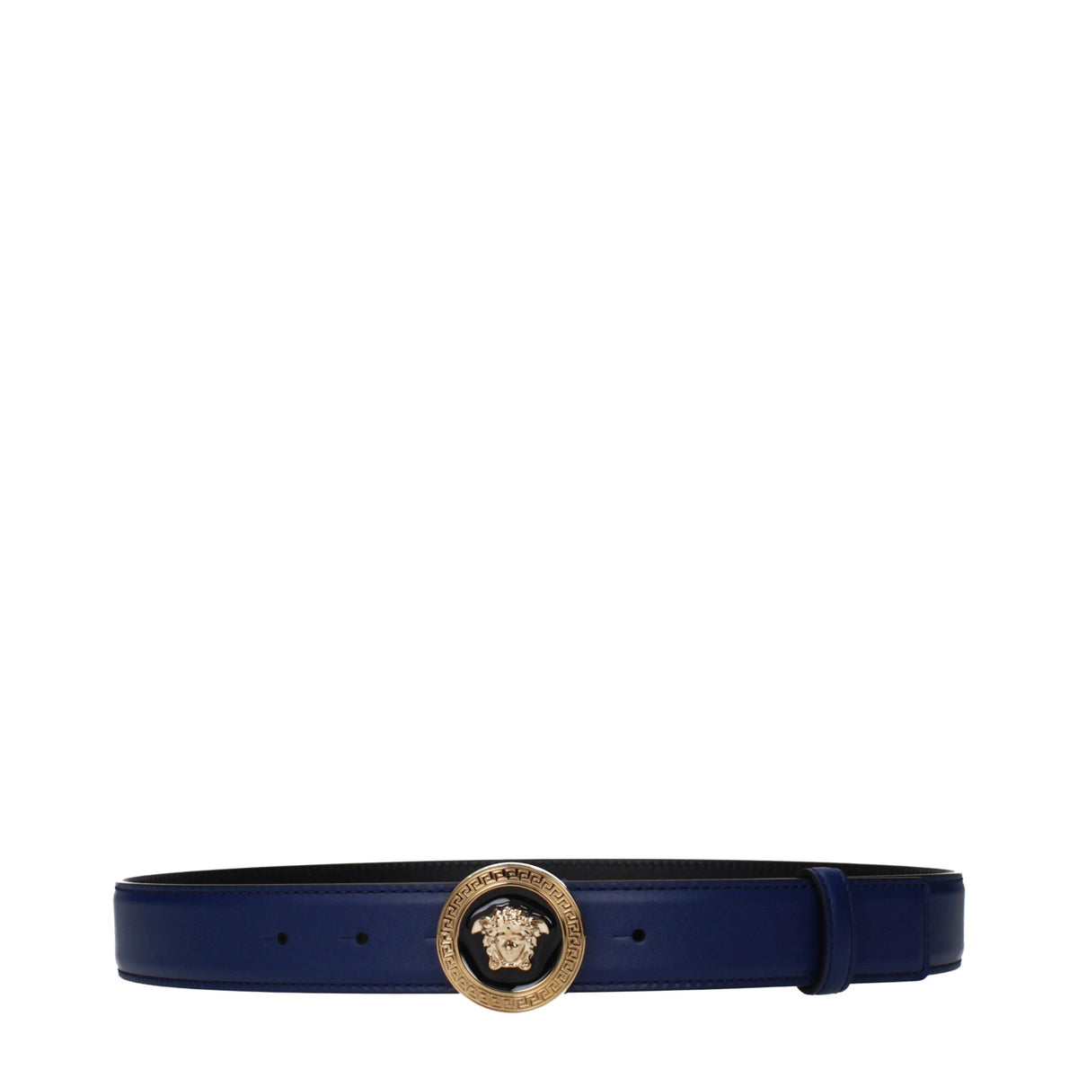 New Versace Blue Leather Belt