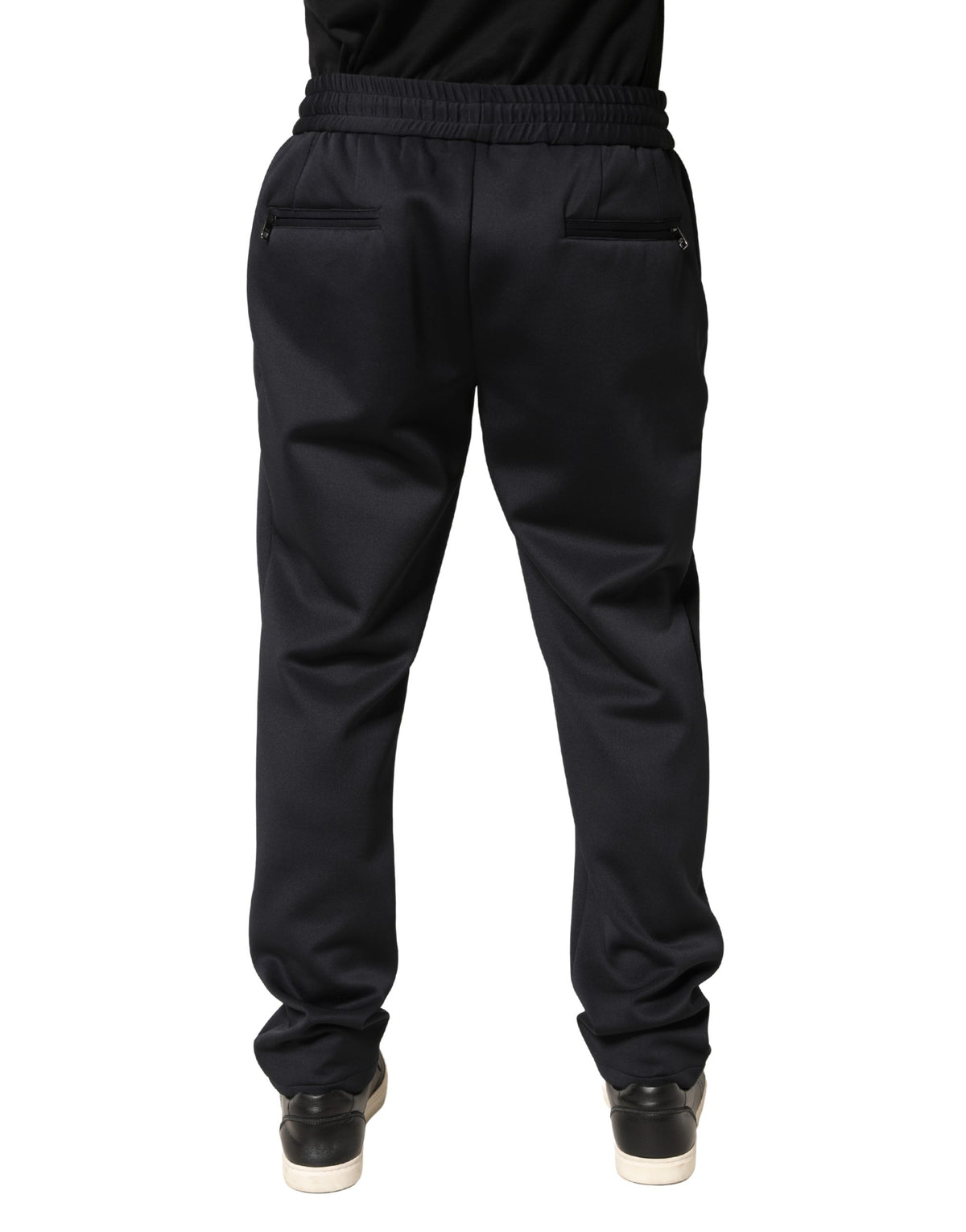 New Dolce & Gabbana Black Skinny Jogger Trouser Pants