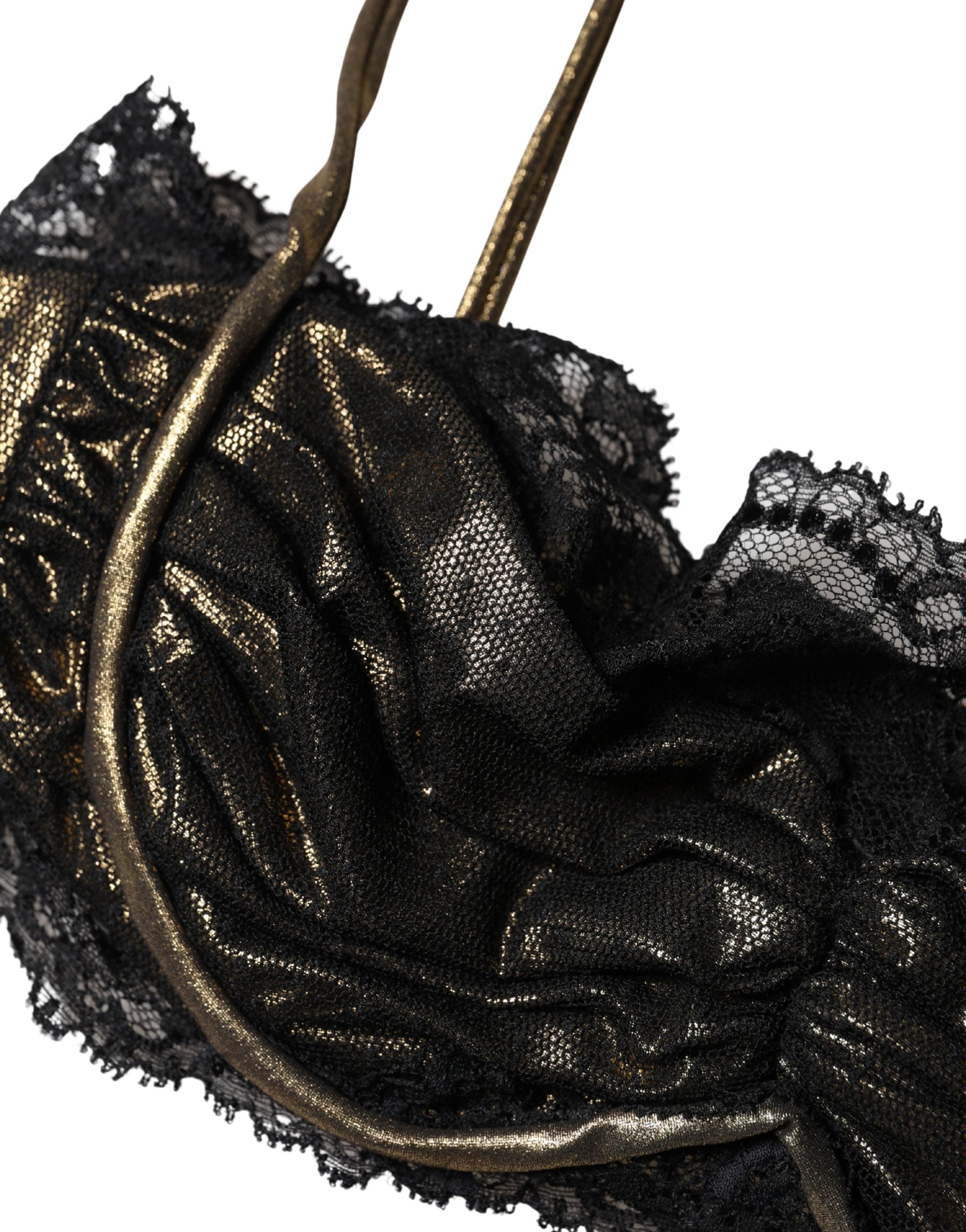 New Dolce & Gabbana Black Silk Underwired Balconnet Bra Underwear