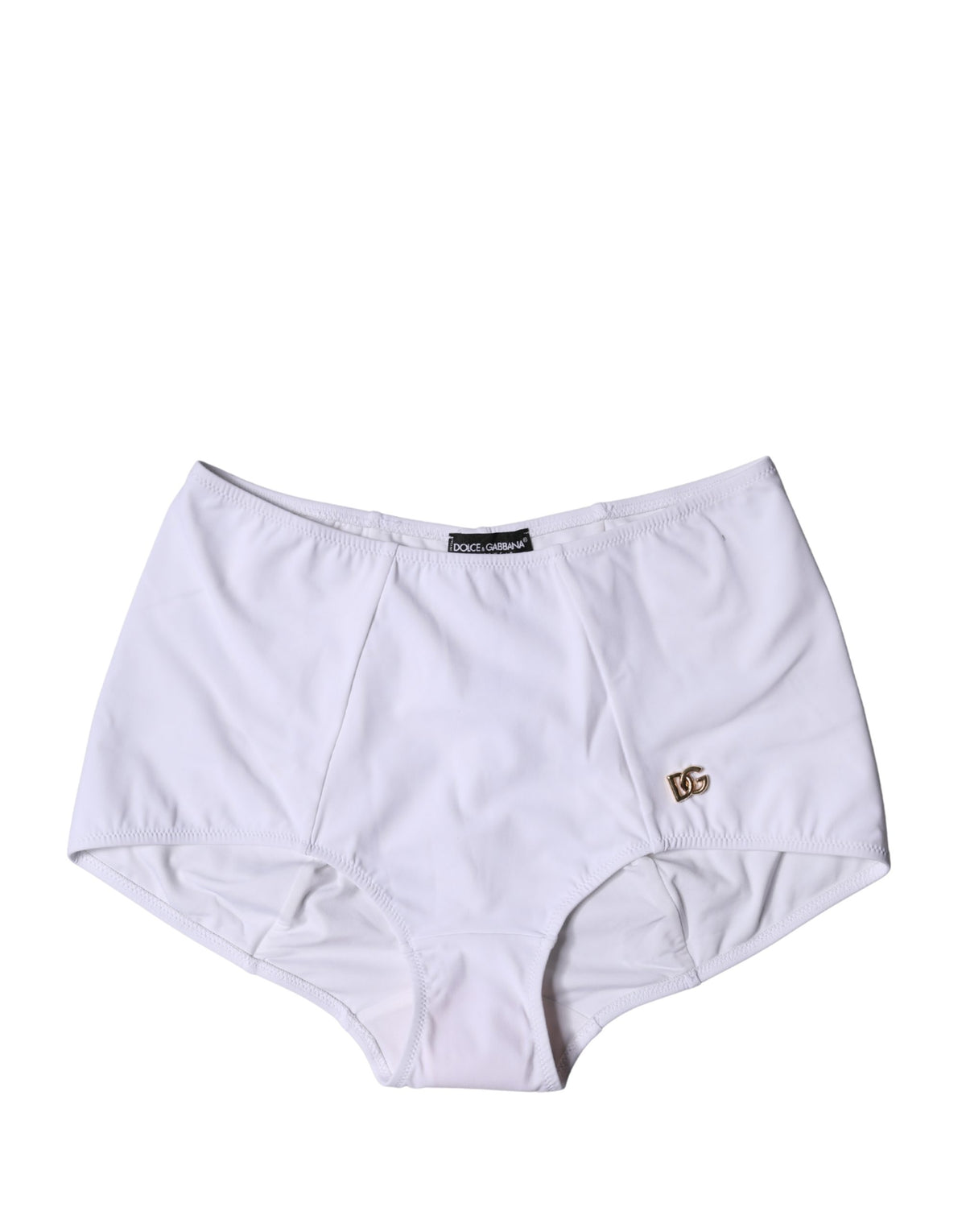 New Dolce & Gabbana White Logo Girdle High Waist Panty Underwear