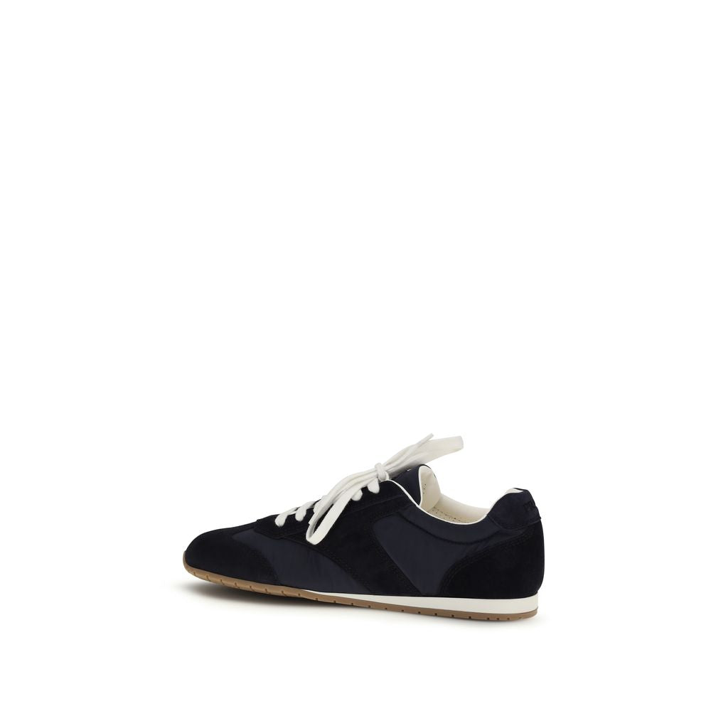 Prada Blue Leather Athletic Sneakers