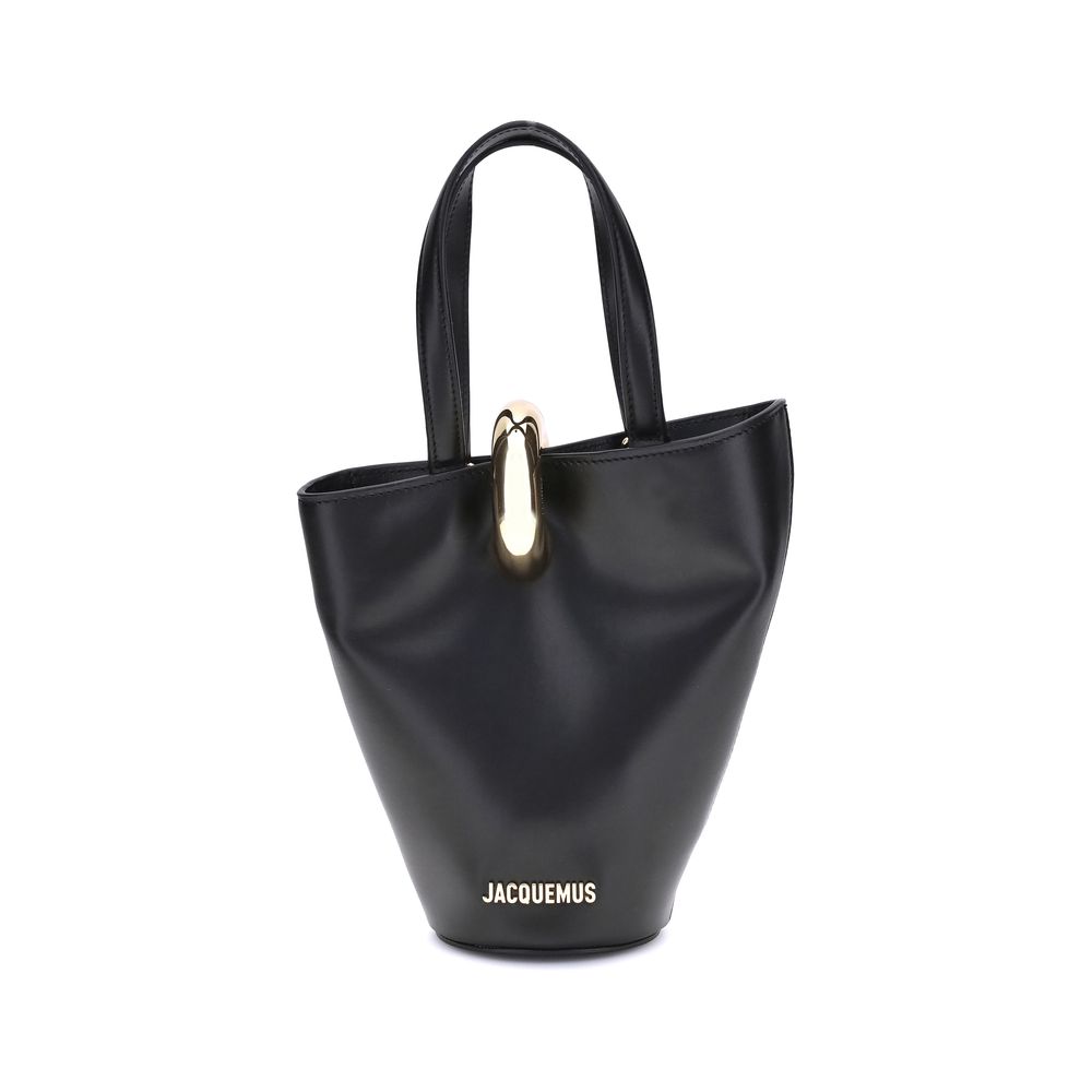 Jacquemus Black Leather Backet Bag
