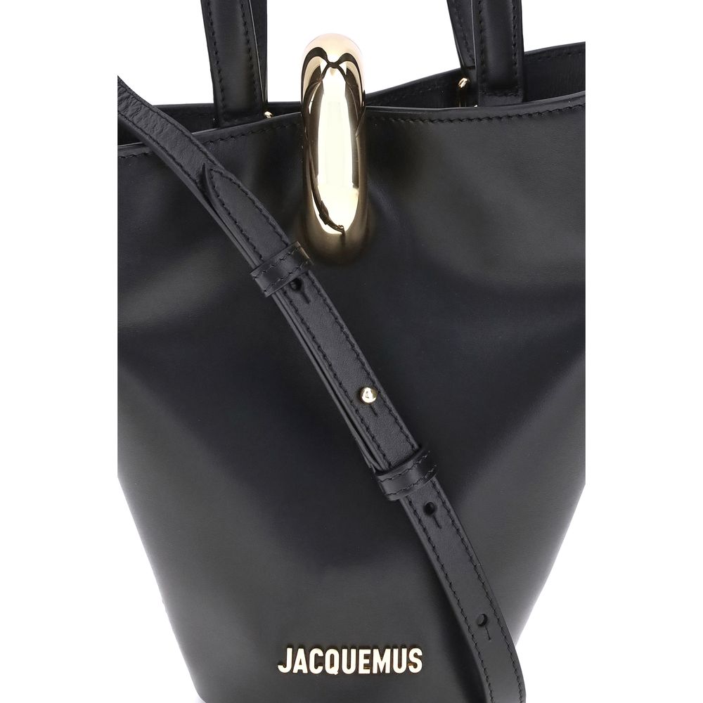 Jacquemus Black Calf Leather Bos Taurus Backet Bag