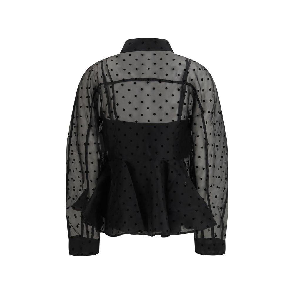 Ganni Black Recycled Pattern Shirt