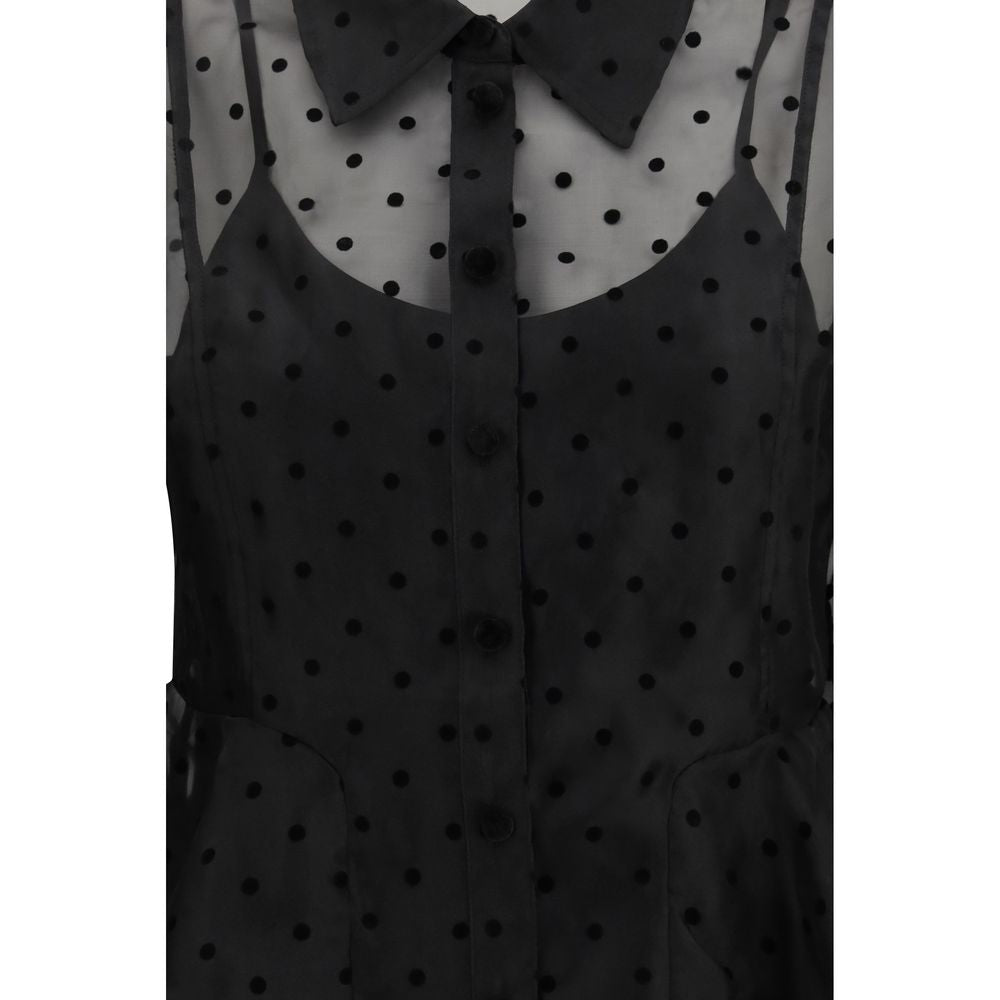 Ganni Black Recycled Pattern Shirt