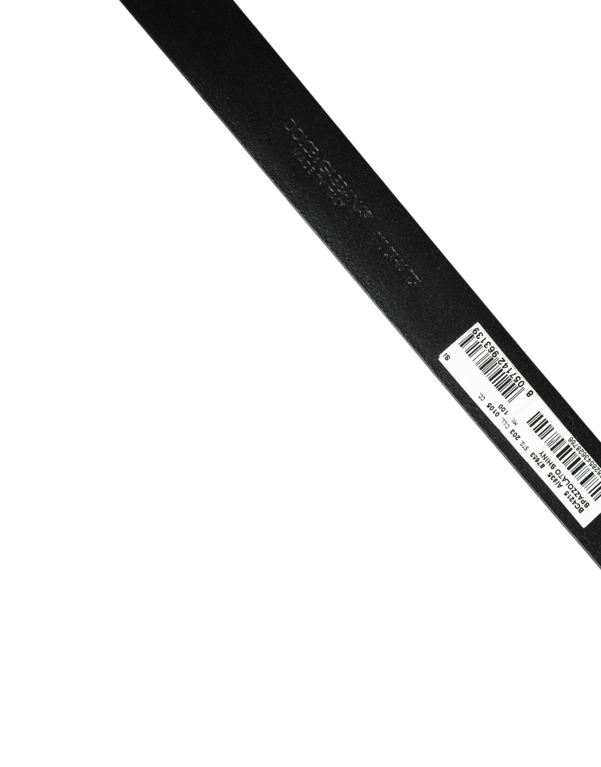 Pre-Owned Dolce & Gabbana Men Black Classic Leather Metal Buckle Belt