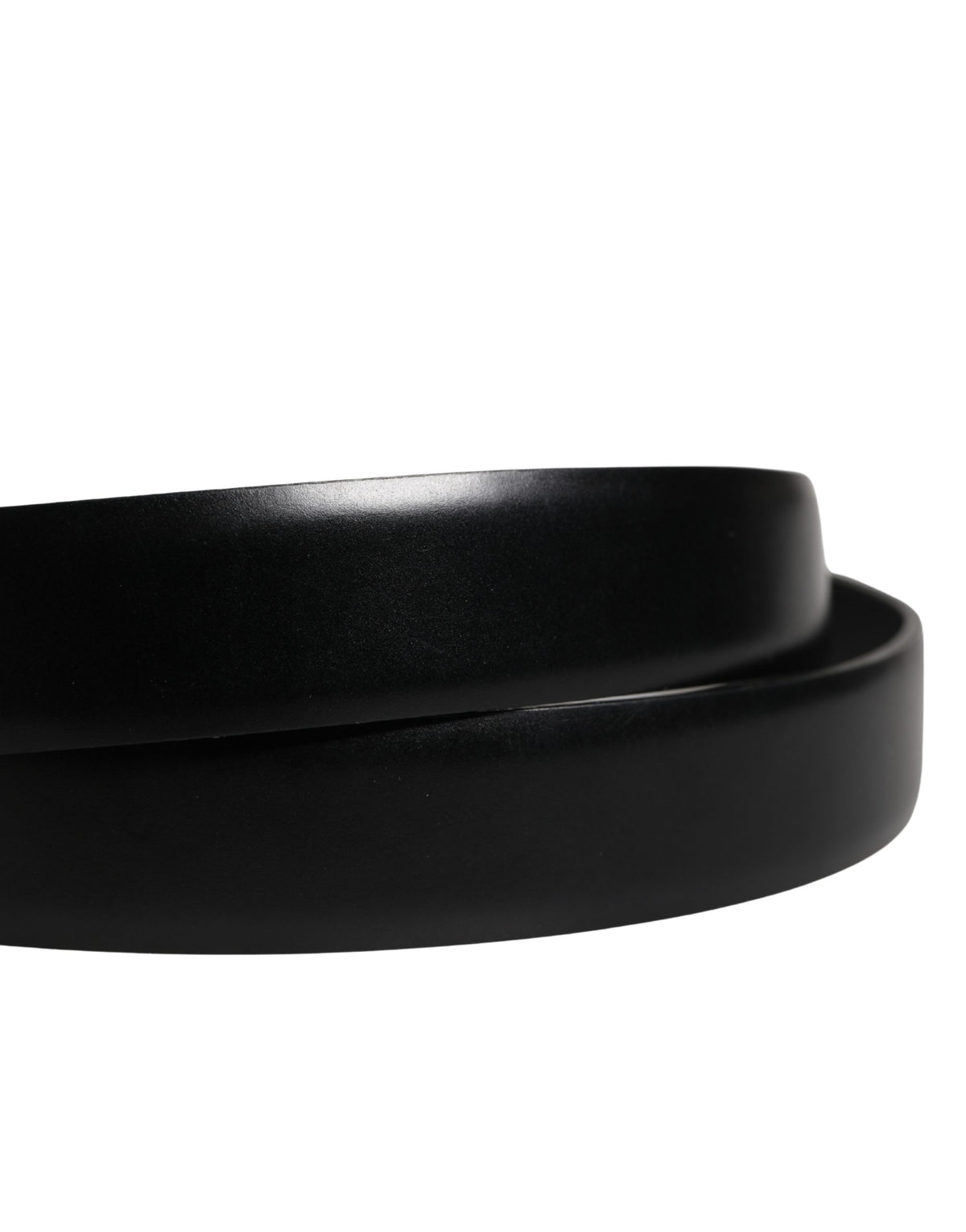 Pre-Owned Dolce & Gabbana Men Black Classic Leather Metal Buckle Belt - Very Good