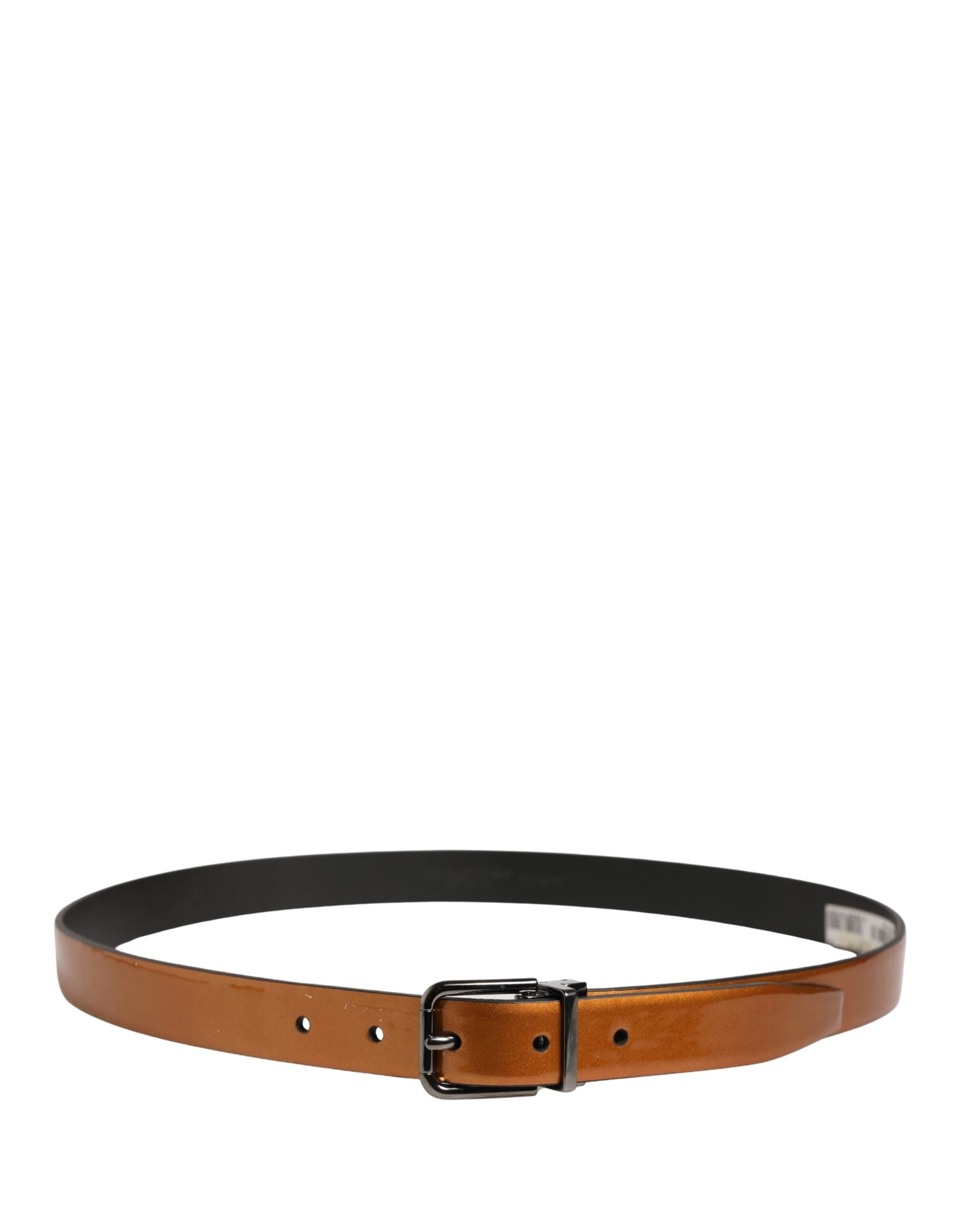 Dolce & Gabbana Men Brown Classic Leather Metal Buckle Belt