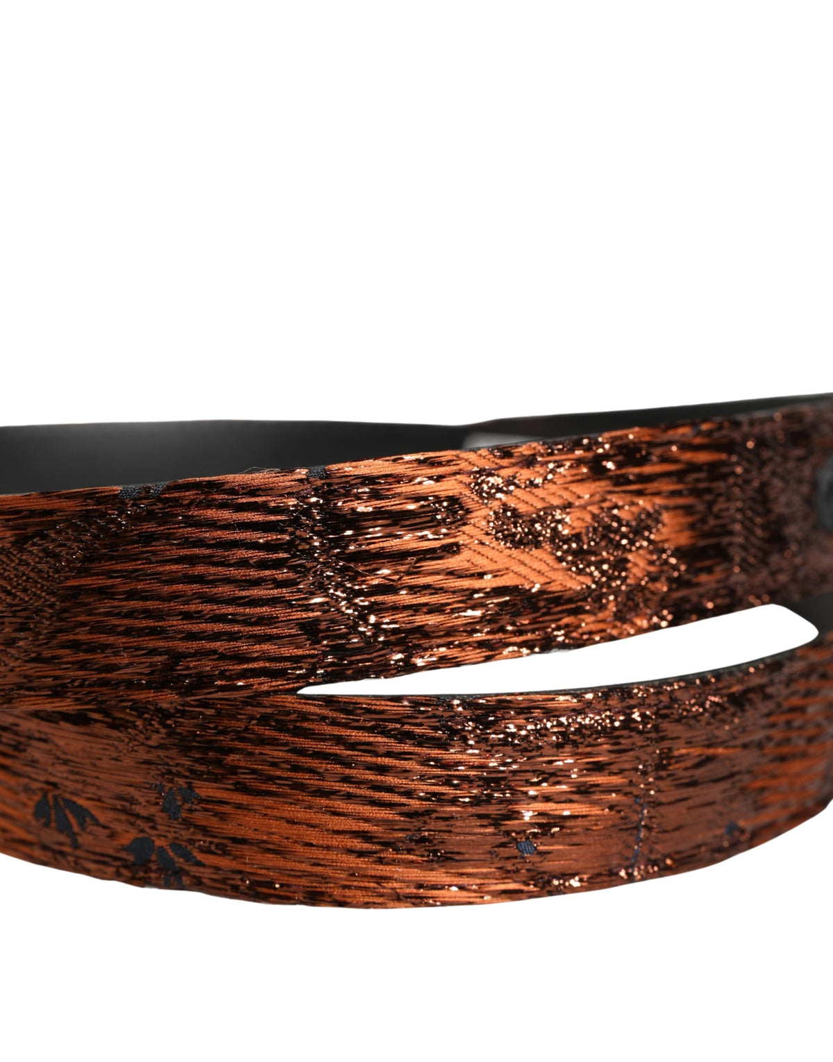 New Dolce & Gabbana Men Brown Classic Metal Buckle Belt