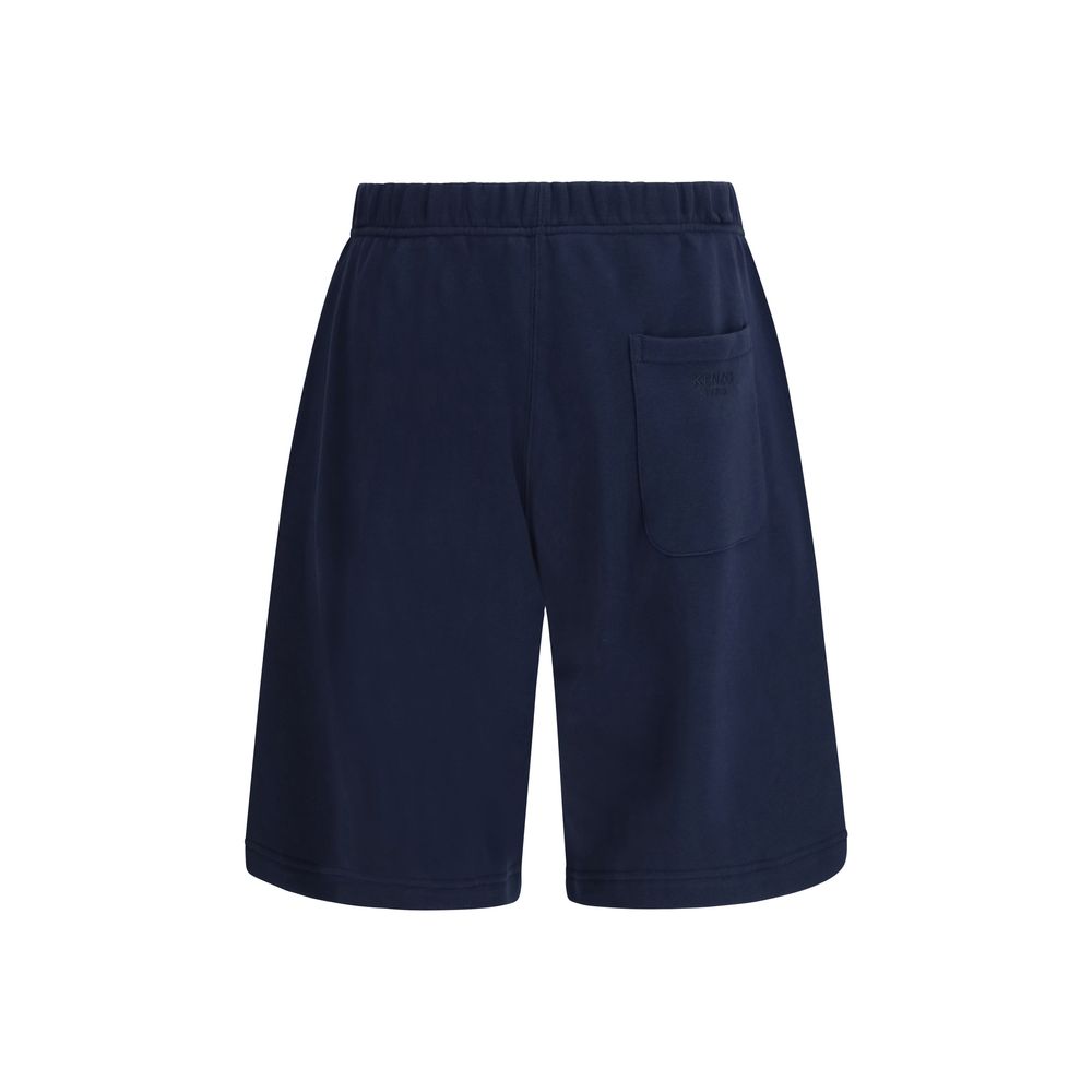Kenzo Blue Cotton Bermuda Shorts