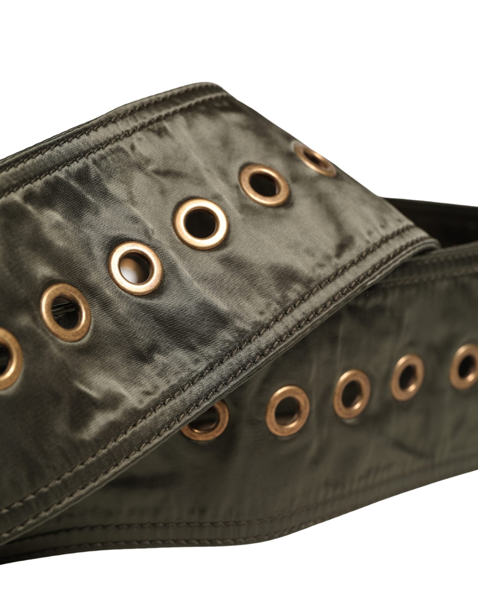 New Dolce & Gabbana Men Black Wide Leather DG Metal Buckle Belt
