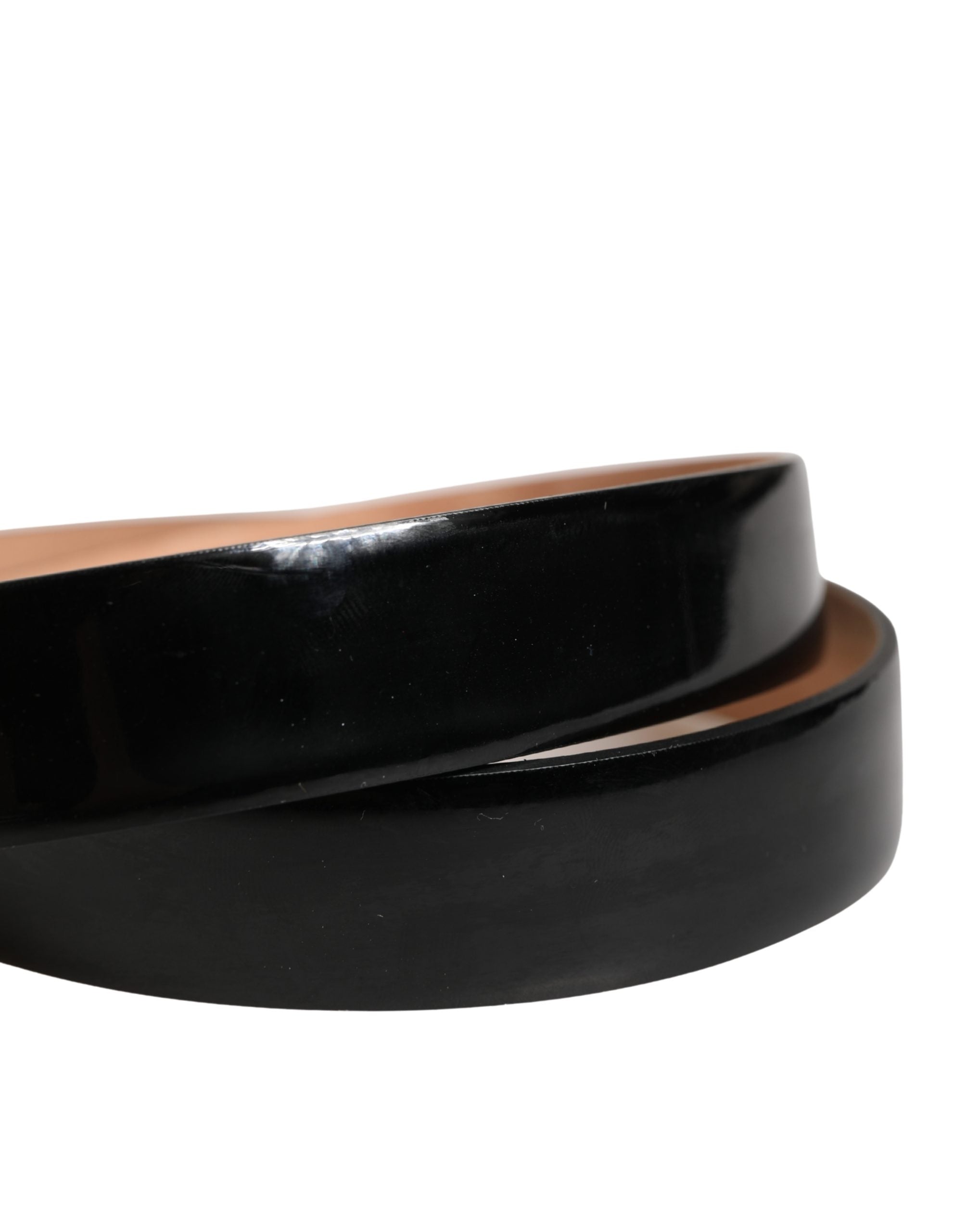 Pre-Owned Dolce & Gabbana Men Black Classic Leather Metal Buckle Belt