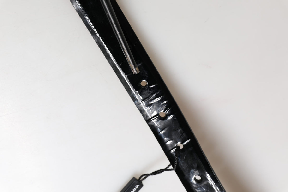 Pre-Owned Dolce & Gabbana Men Black Classic Leather Metal Buckle Belt - Very Good