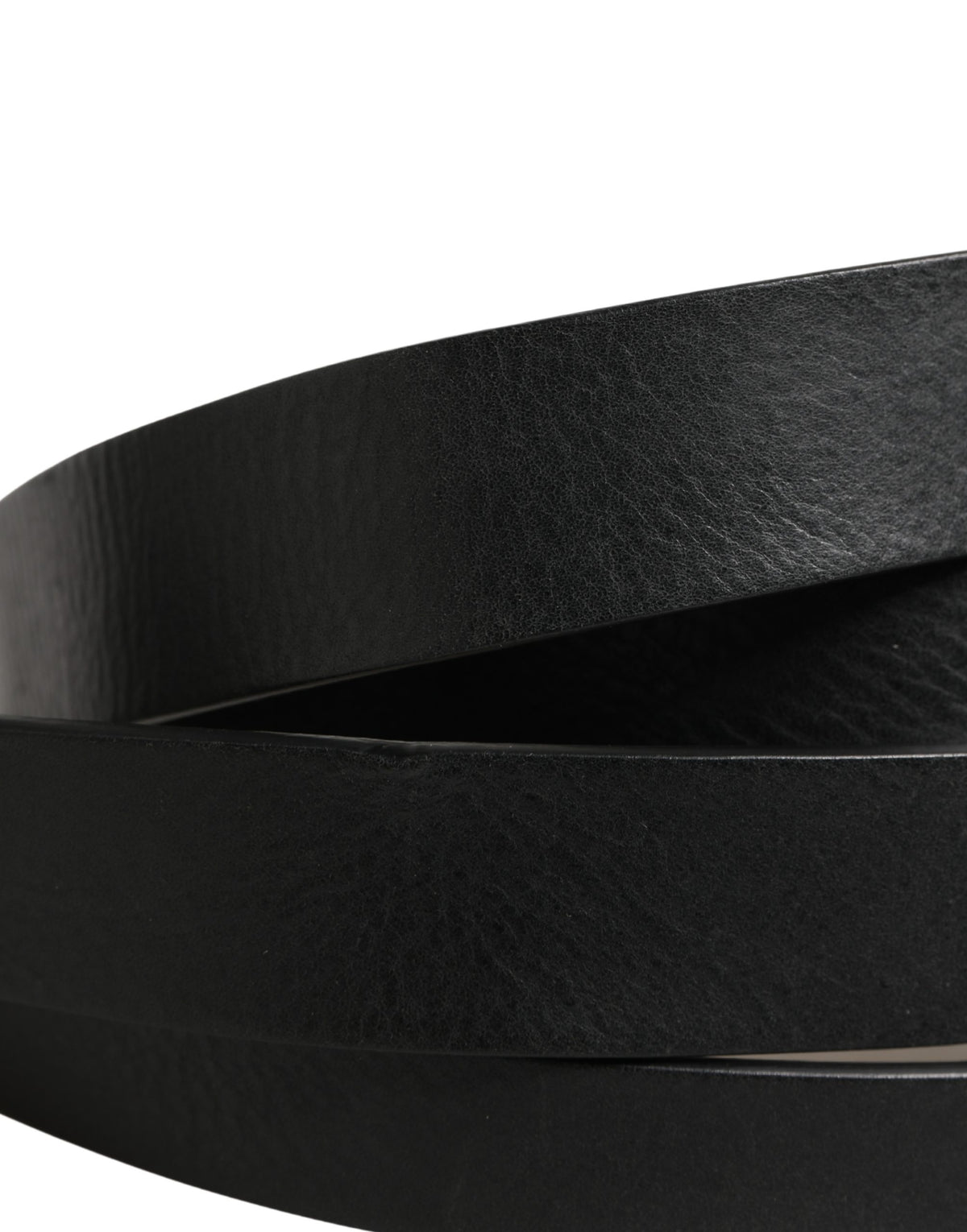 Pre-Owned Dolce & Gabbana Black Double Strap Leather Silver Buckle Belt Men's - Very Good