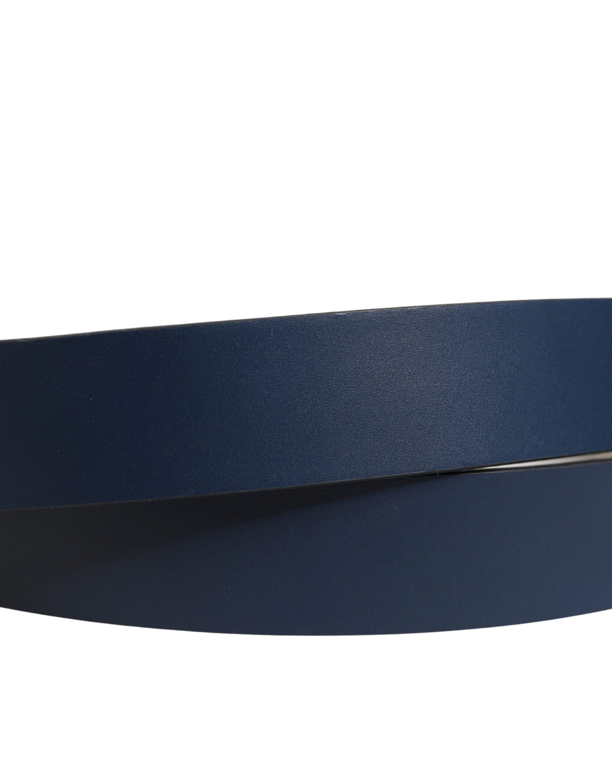 Pre-Owned Dolce & Gabbana Men Blue Logo Metal Buckle Belt - Very Good