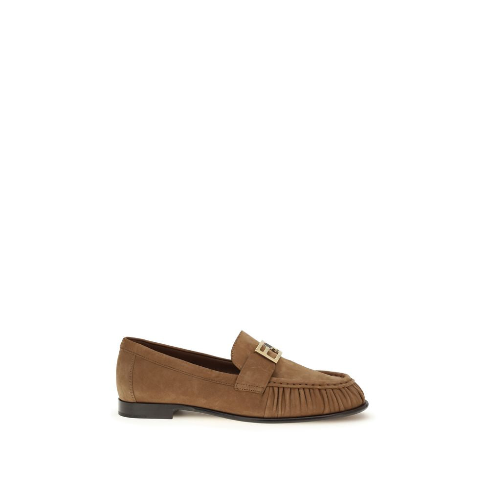 Fendi Brown Aries Aries Slip-On Loafers