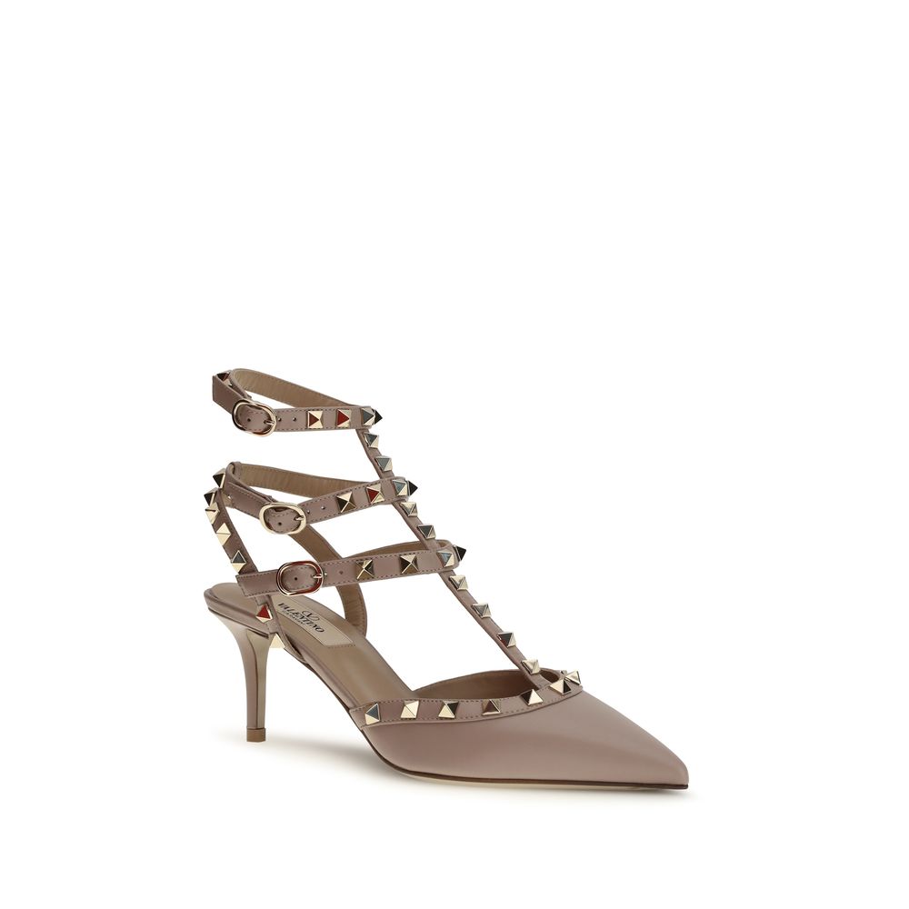 Valentino Garavani Multicolor Leather Mid Heel Pumps