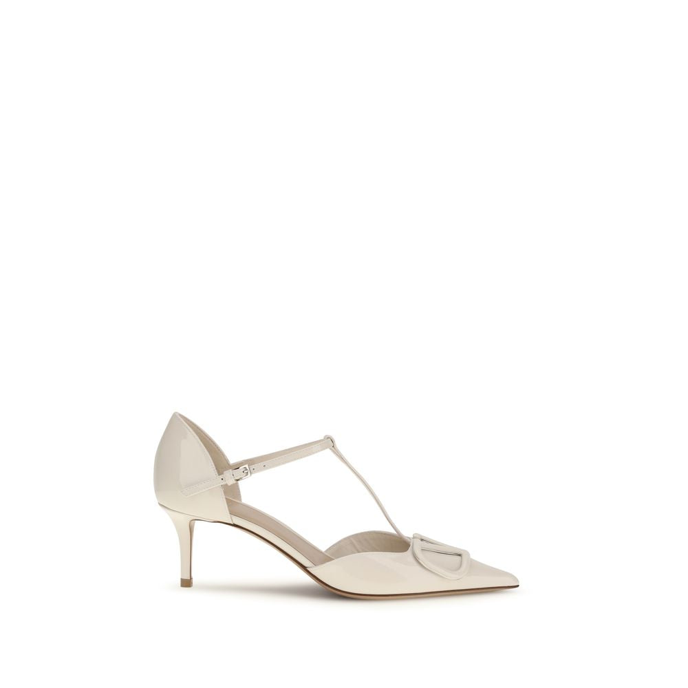 Valentino Garavani Beige Leather High Heel Pumps