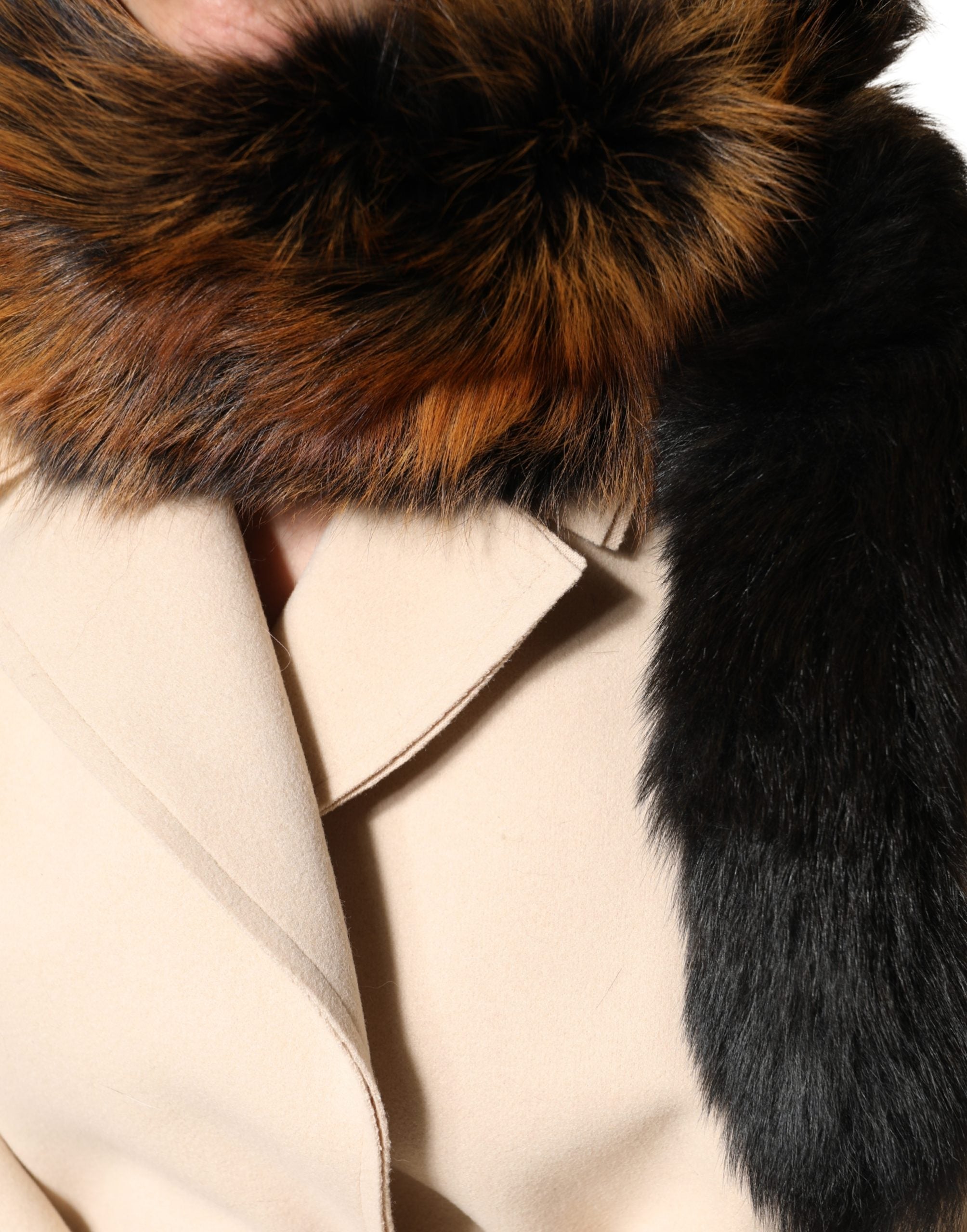 New Dolce & Gabbana Brown Red Fox Fur Neck Warmer Winter Scarf