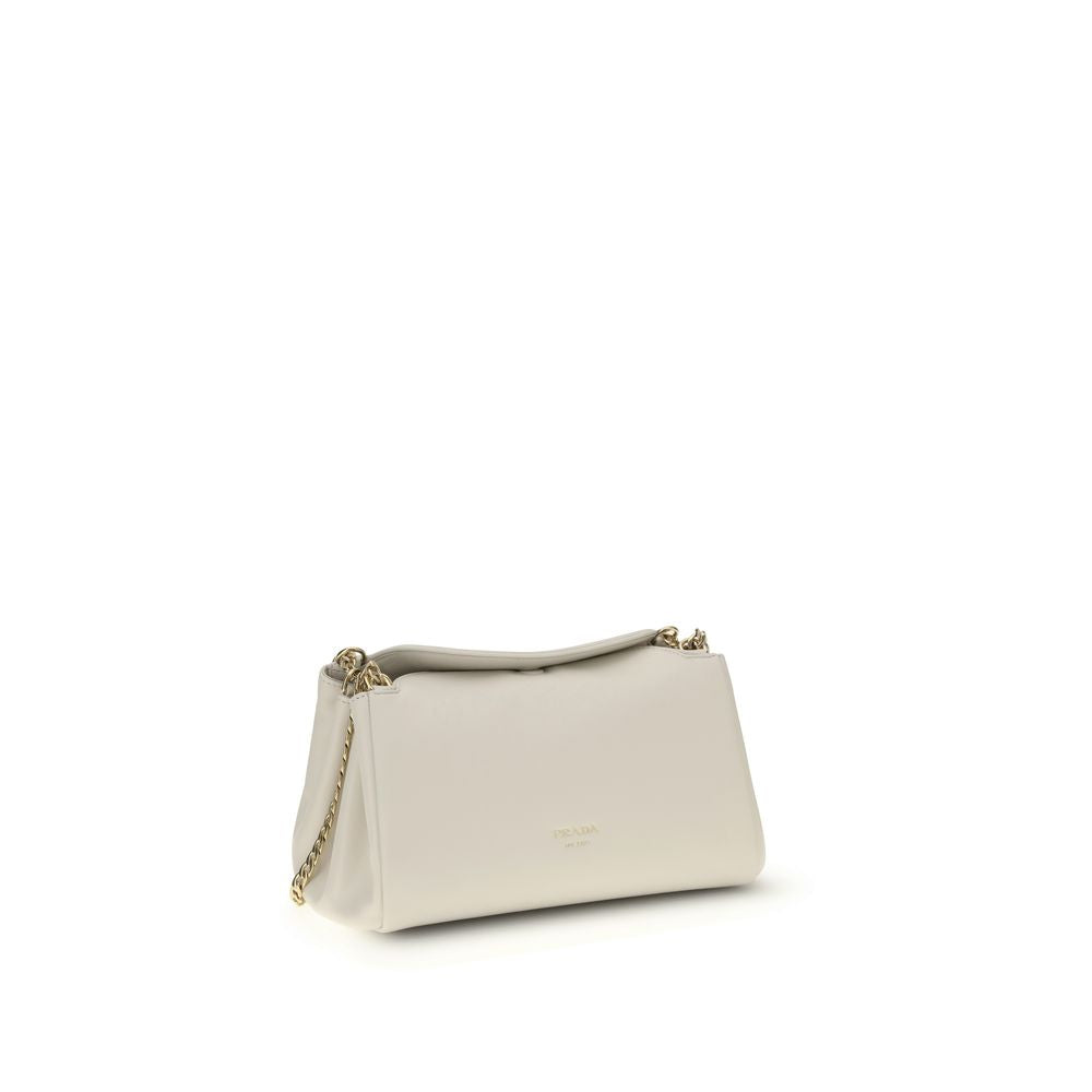 Prada White Leather Shoulder Bag