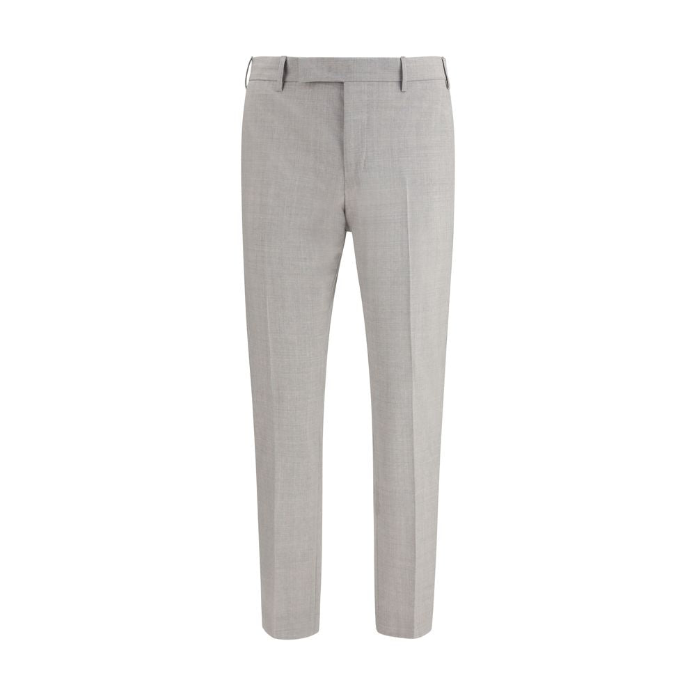 PT Torino Gray Wool Dress Pants