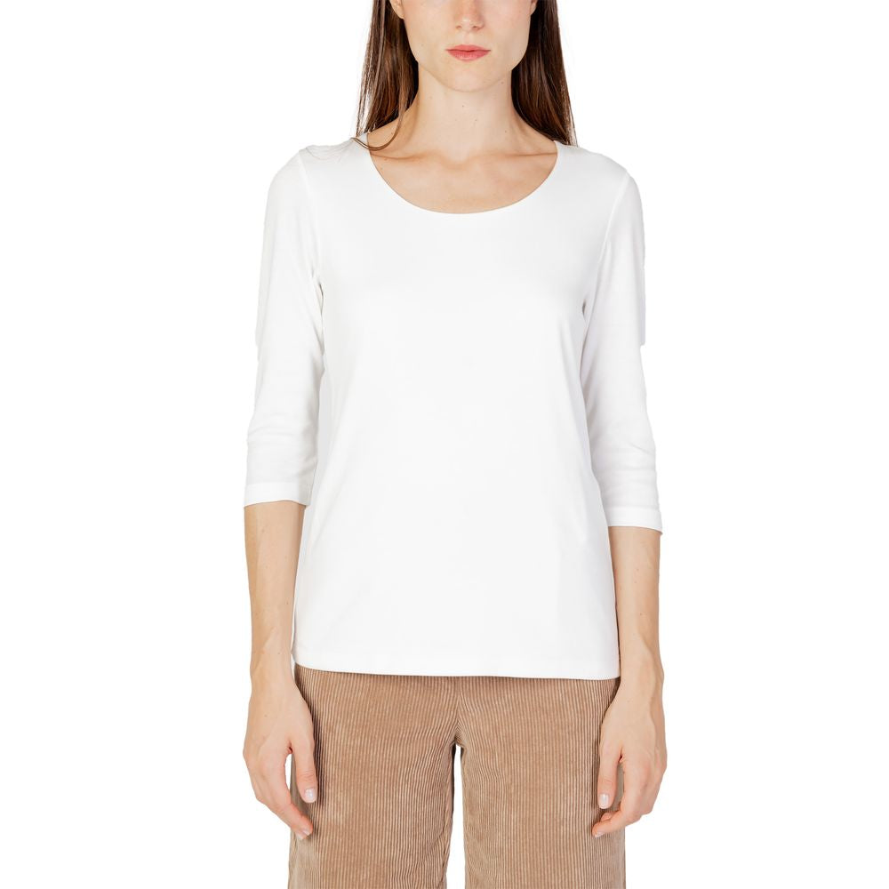 Street One Cream Cotton Long Sleeve T-Shirt