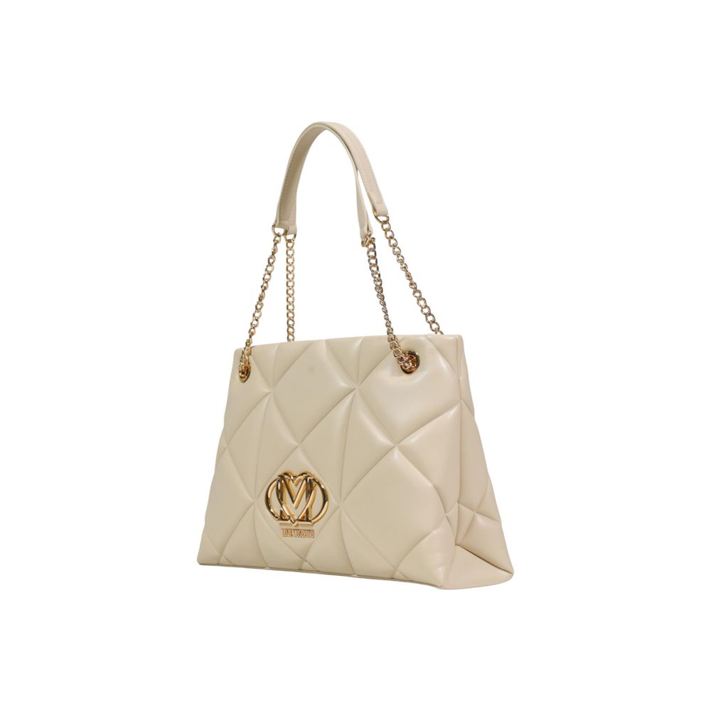 Love Moschino Beige Faux Leather Handbag