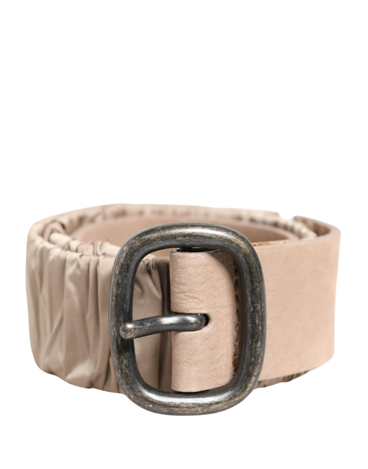 GF Ferre Women Beige Silver Metal Buckle Waist Belt
