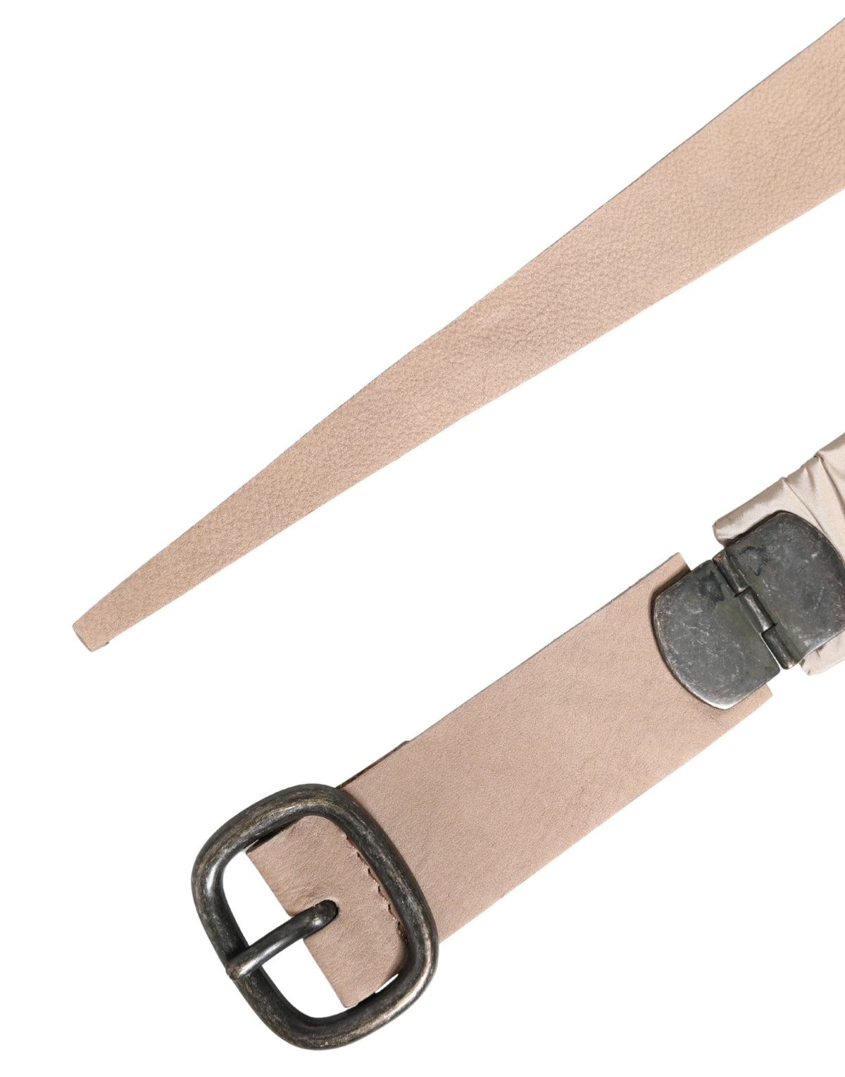 GF Ferre Women Beige Silver Metal Buckle Waist Belt
