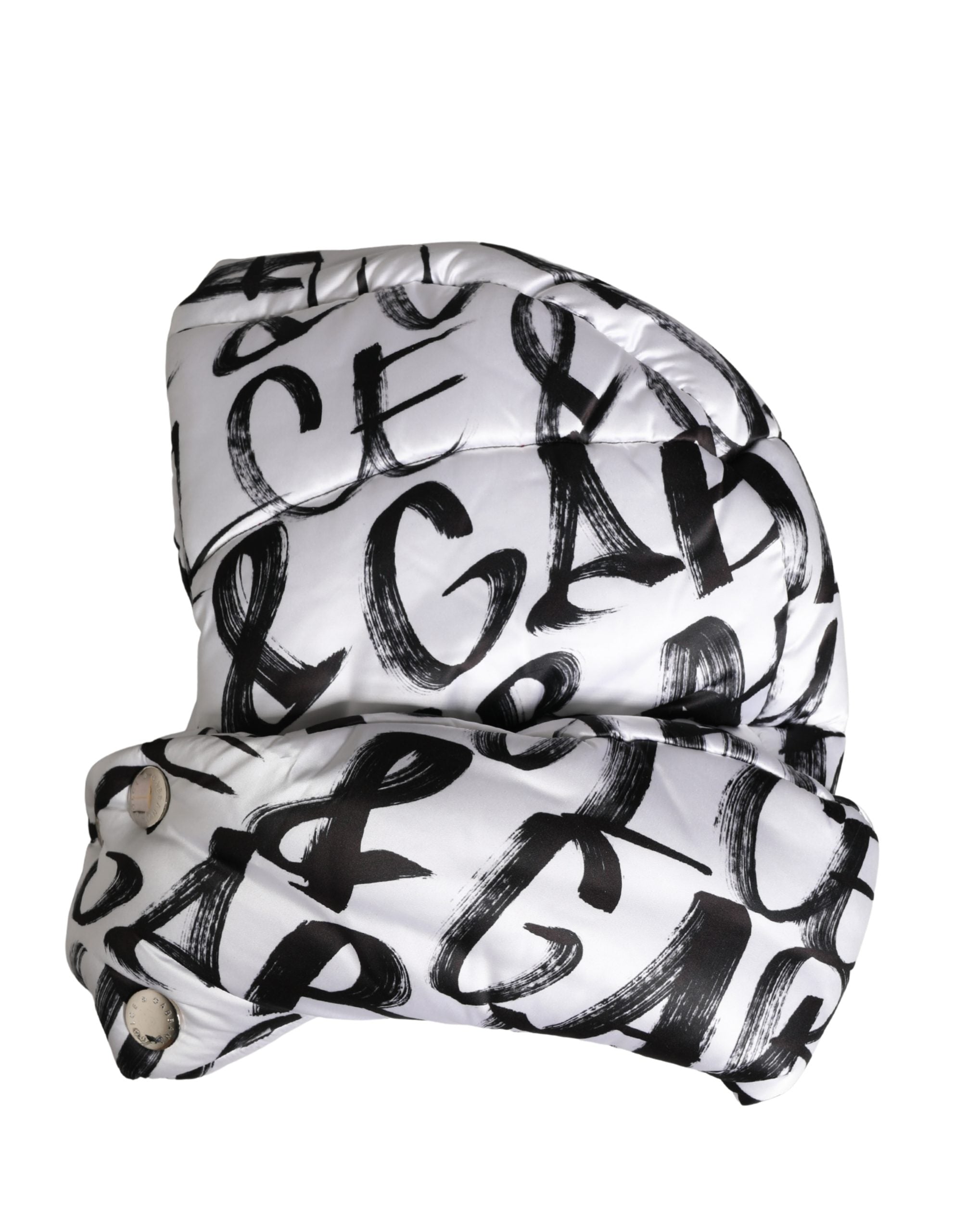 Pre-Owned Dolce & Gabbana White Logo Print Whole Head Wrap Capello Hat