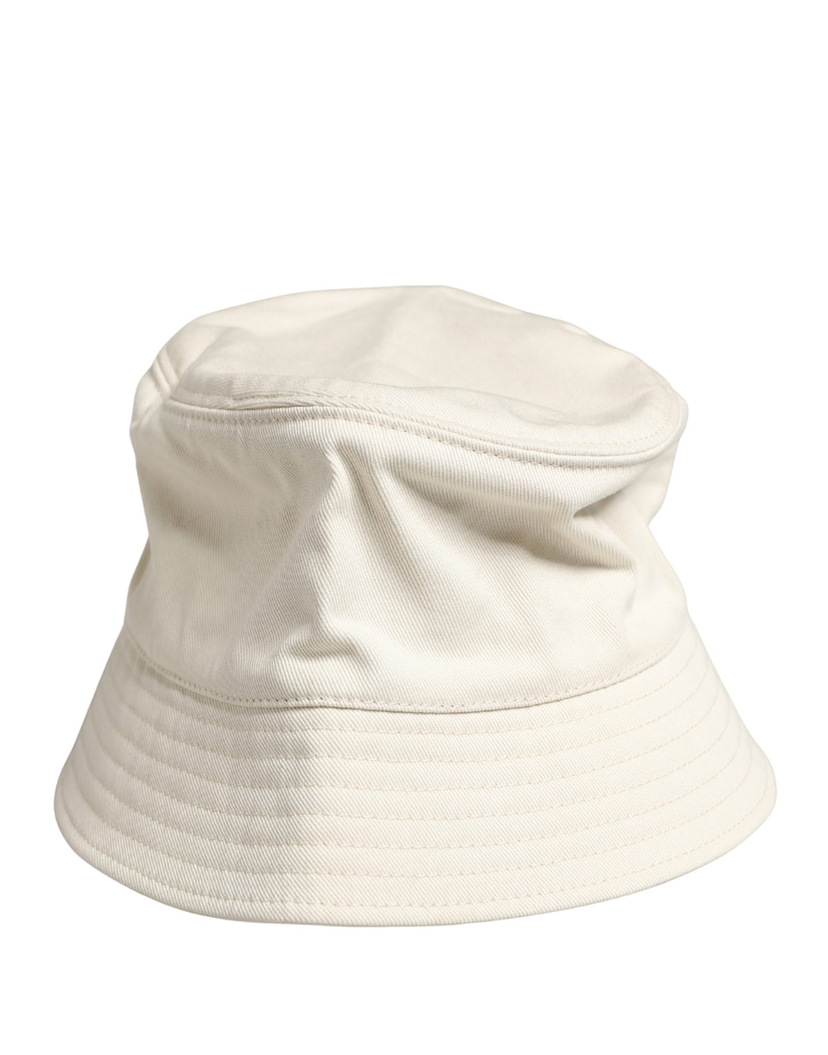 New Dolce & Gabbana Men White Cotton Bucket Fisherman Capello Hat
