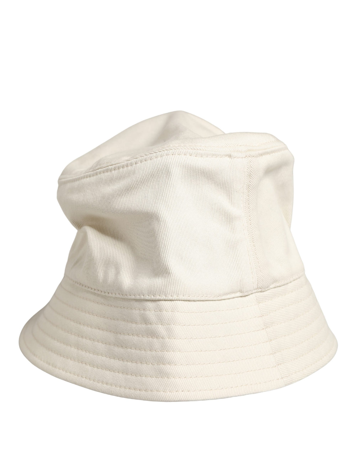 New Dolce & Gabbana Men White Cotton Bucket Fisherman Capello Hat